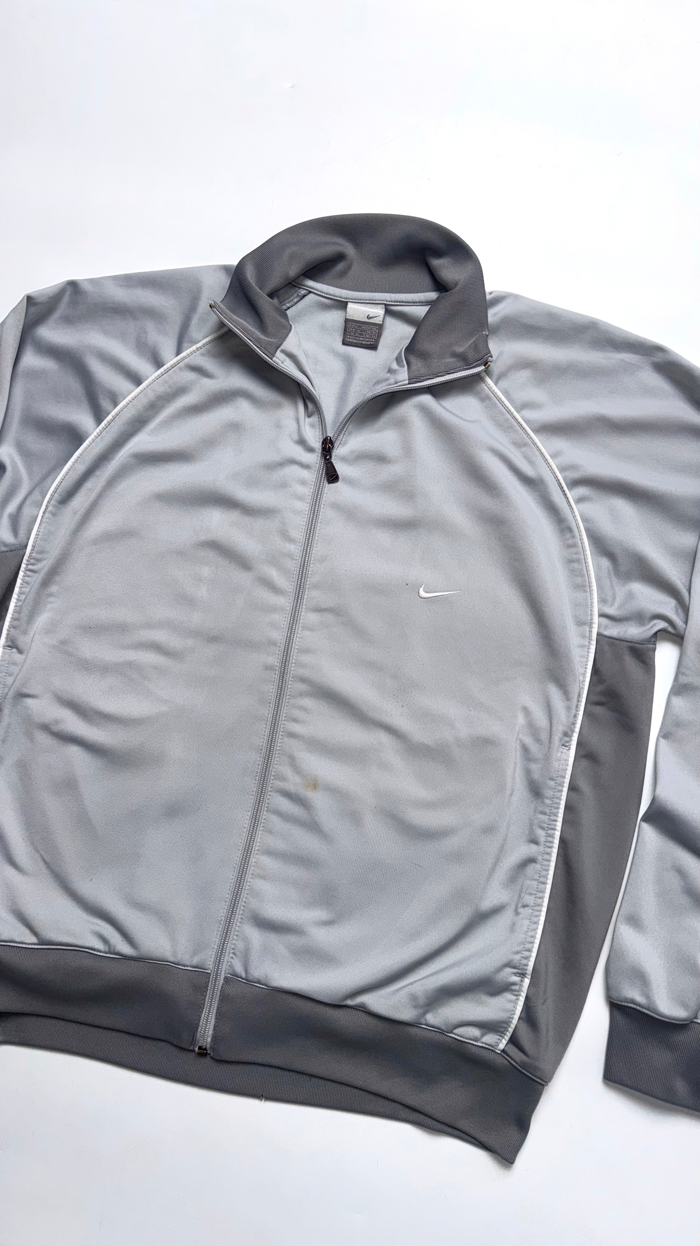 2000s Nike Light Grey Track Jacket