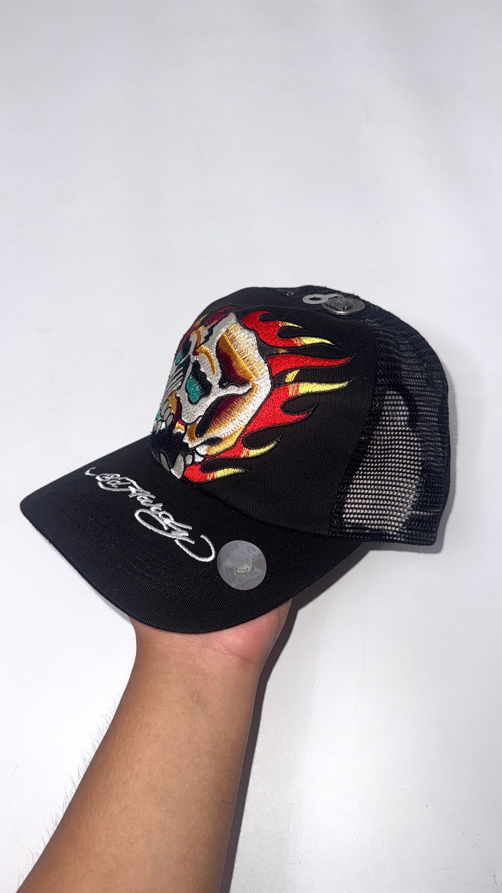 Y2K Ed hardy “Fire Skull” Cap