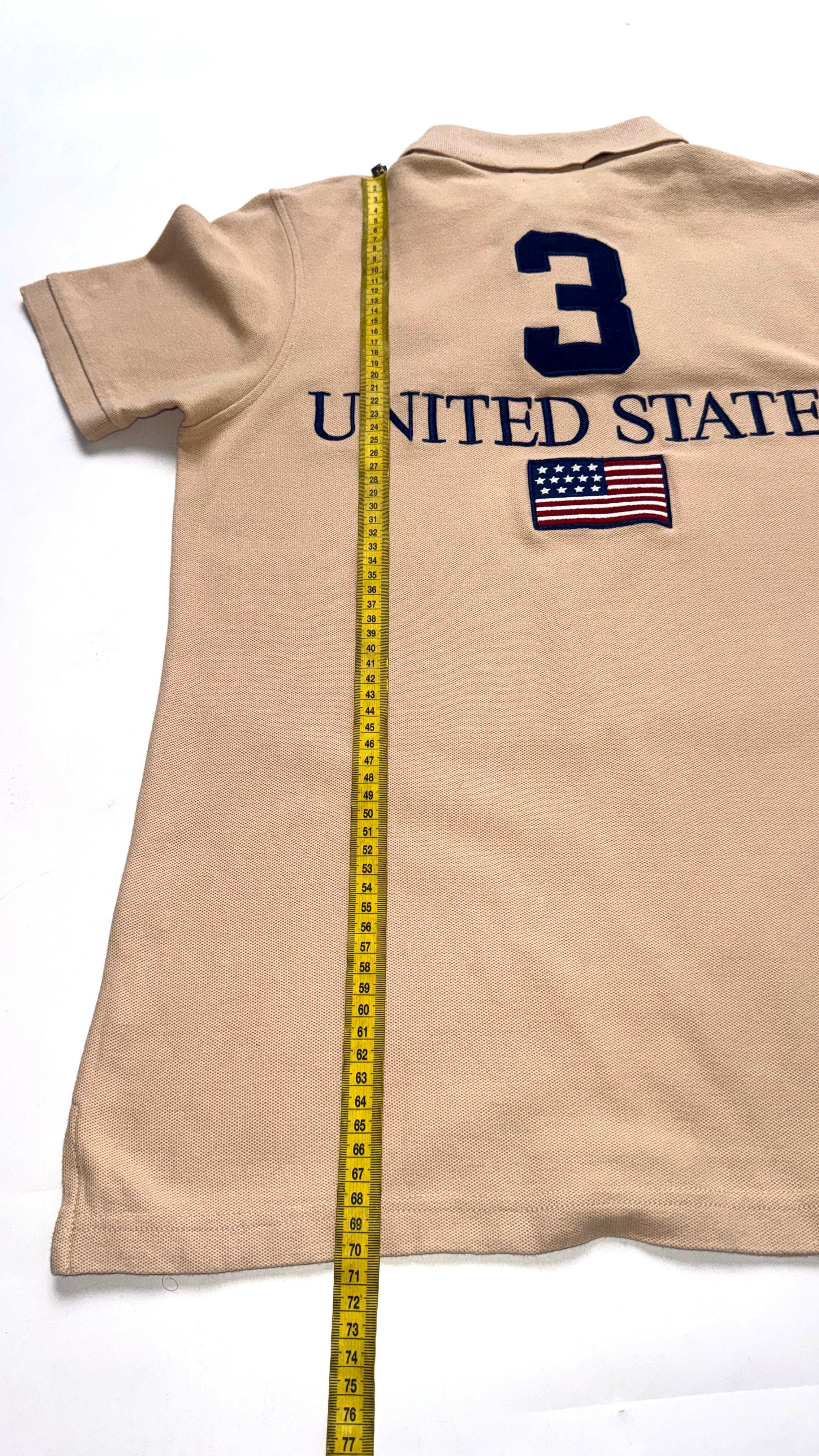 2000s Ralph Lauren Beige “USA” Polo tee