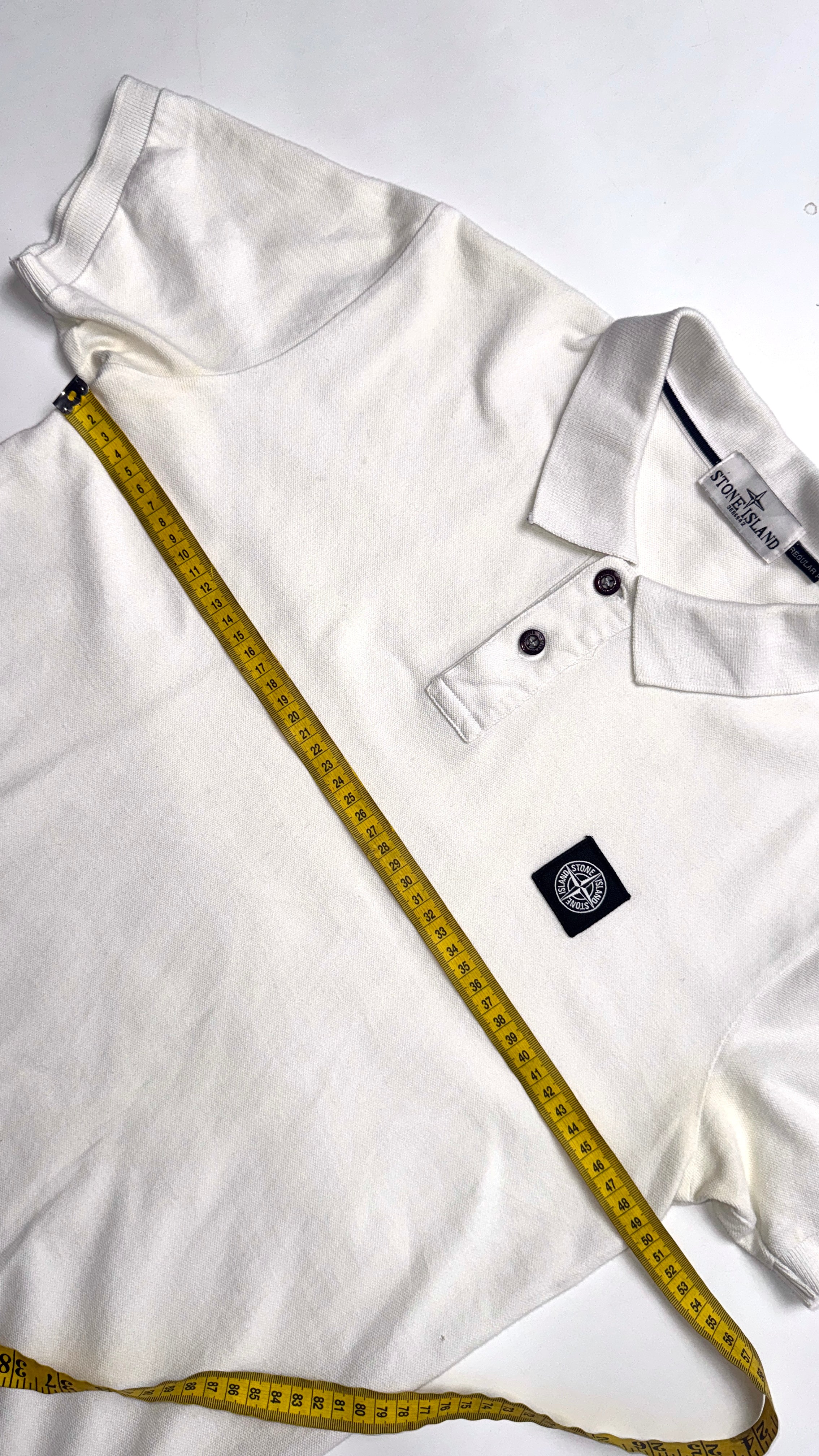 Stone Island White Polo T shirt