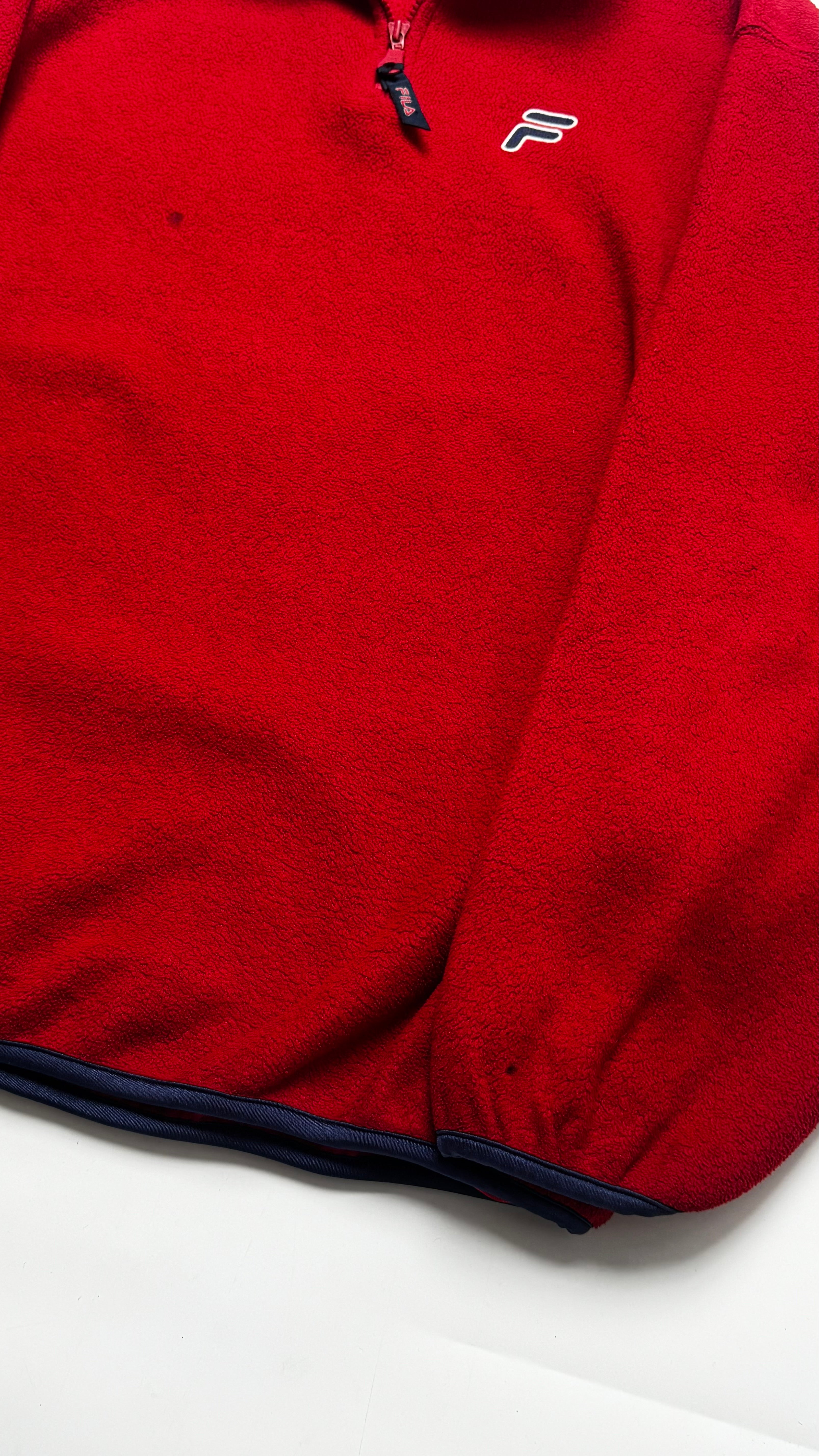 Y2k FILA Red Heavy Fleece
