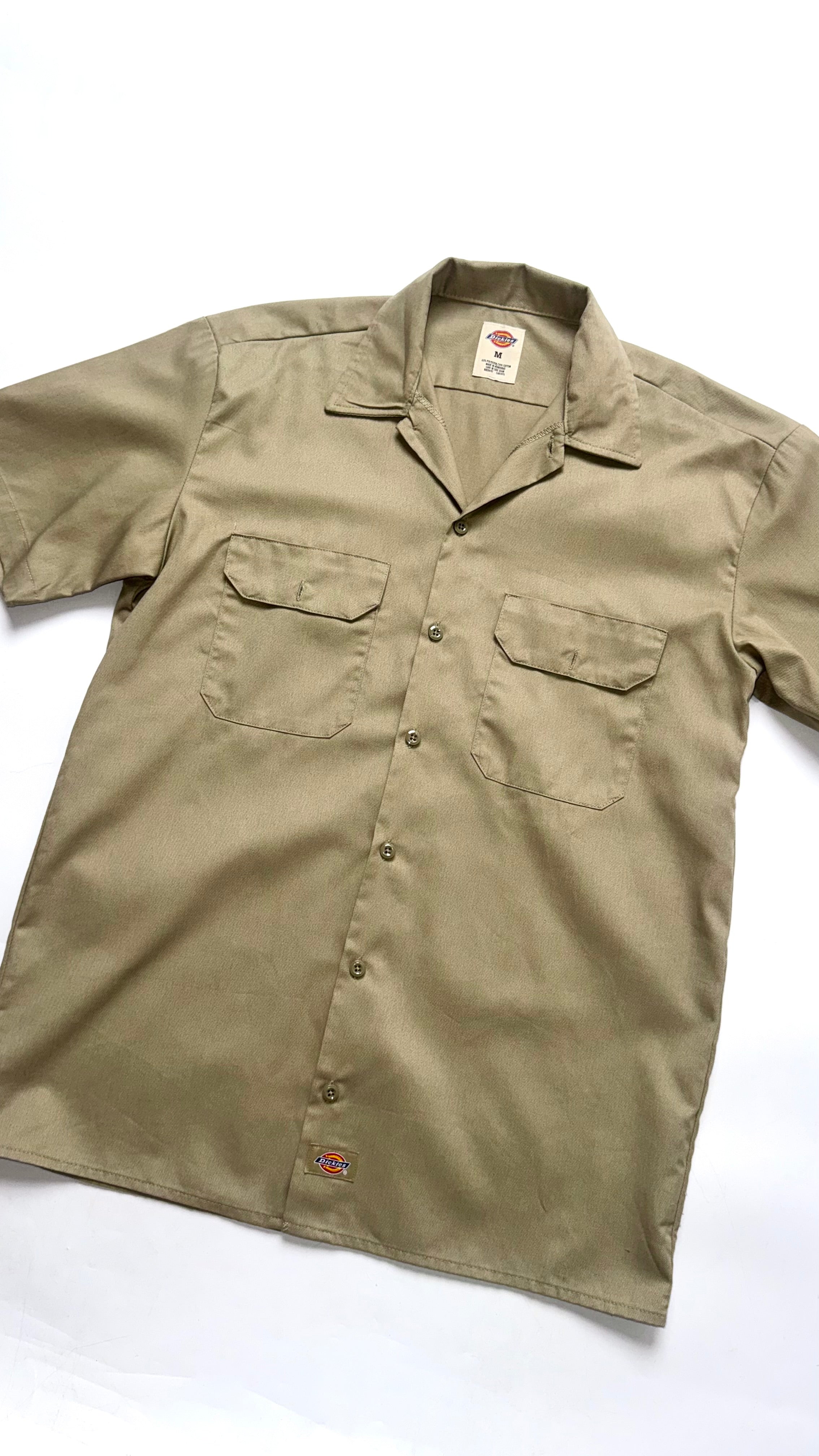 Beige Dickies Button Up Shirt