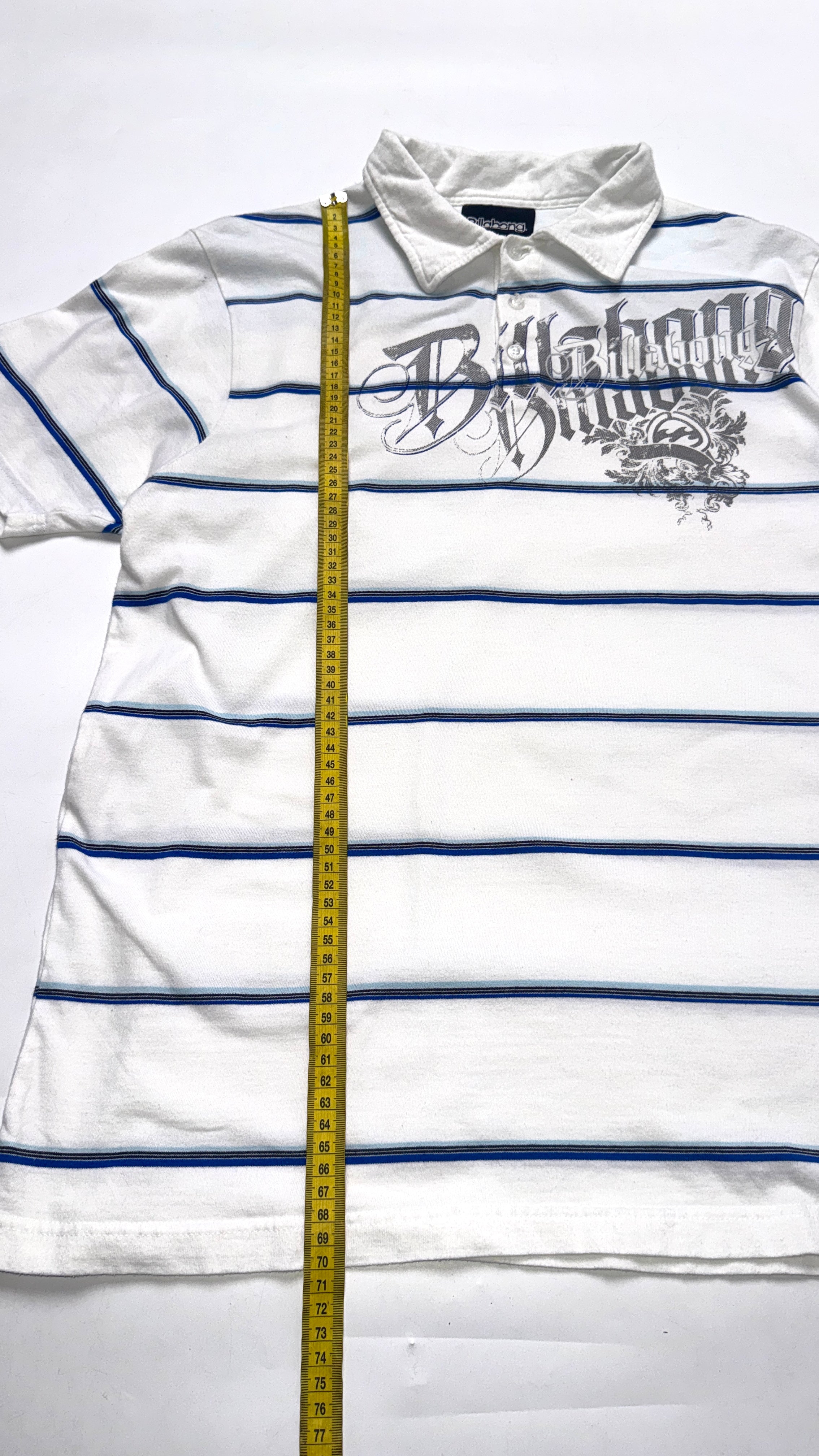 Y2k Billabong Striped Polo T Shirt