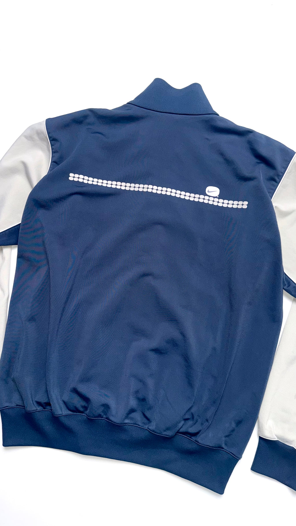 2000s Nike Light Grey/Blue Track Jacket
