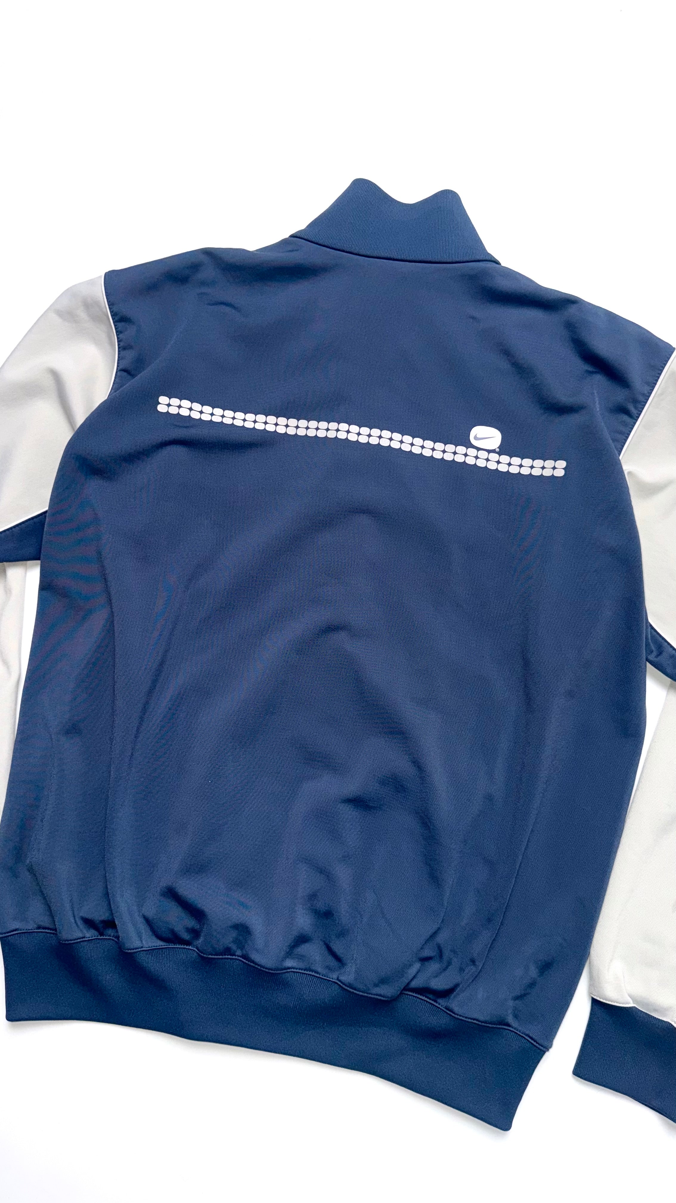 2000s Nike Light Grey/Blue Track Jacket