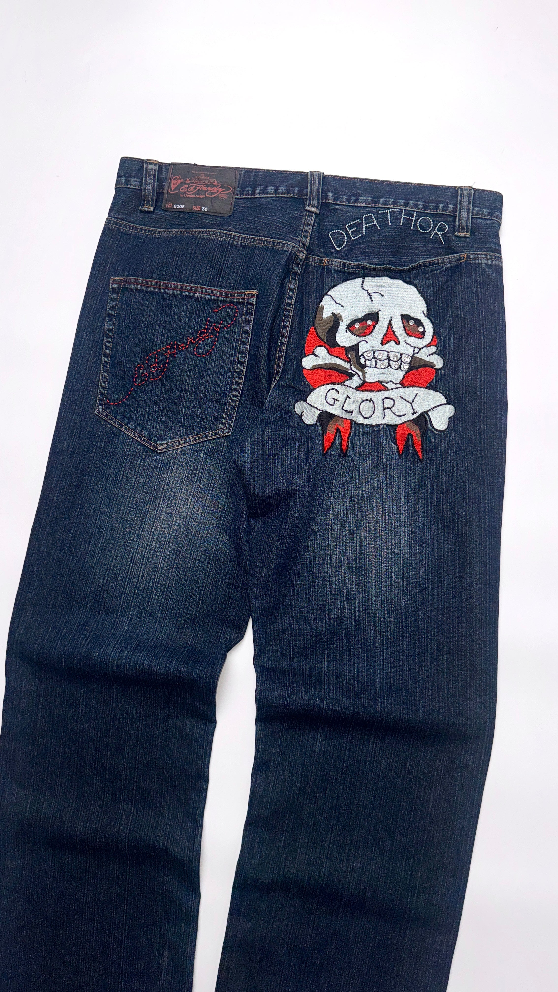 2000s Ed Hard “SKULL” Baggy Jeans