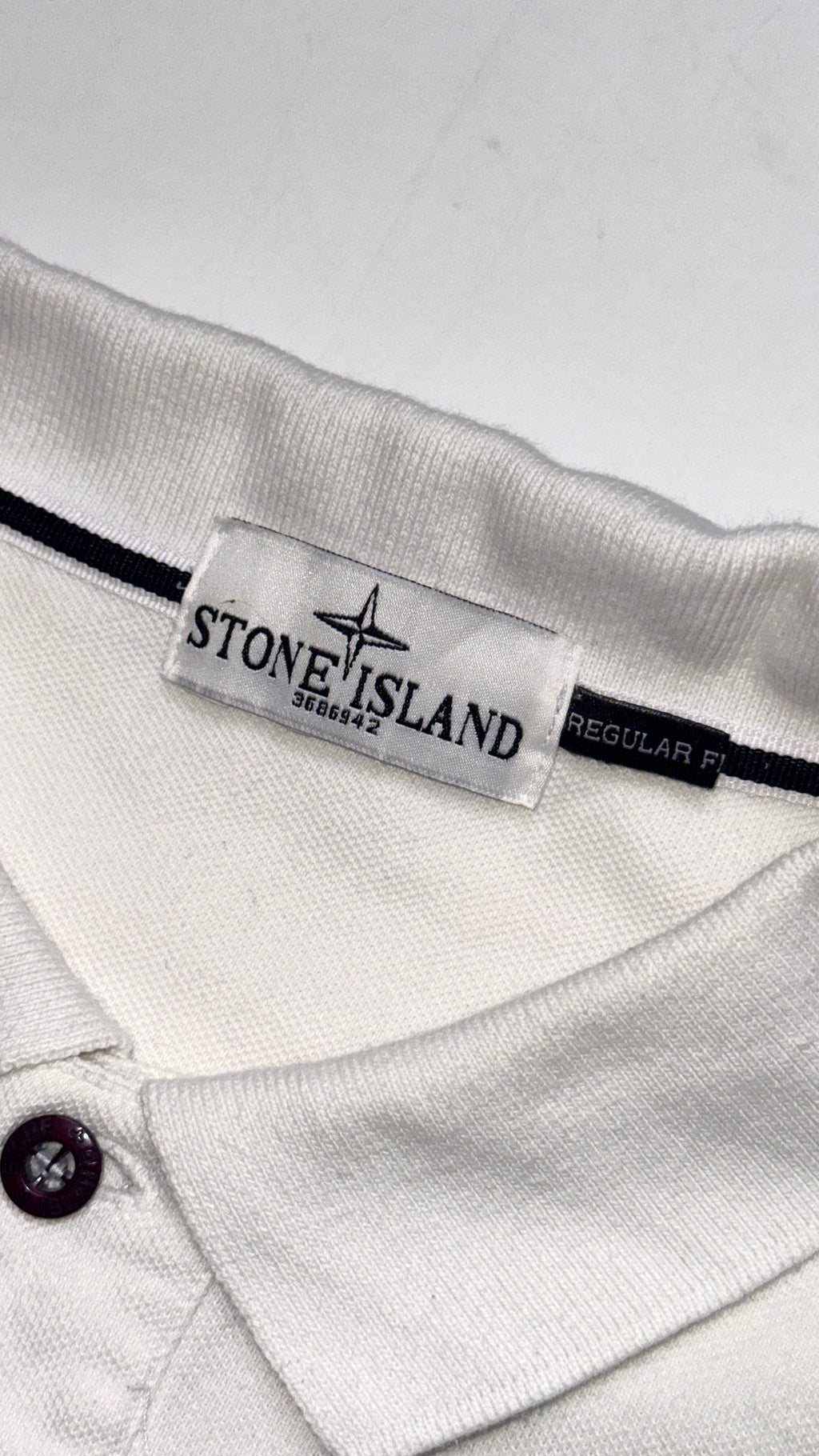 Stone Island White Polo T shirt