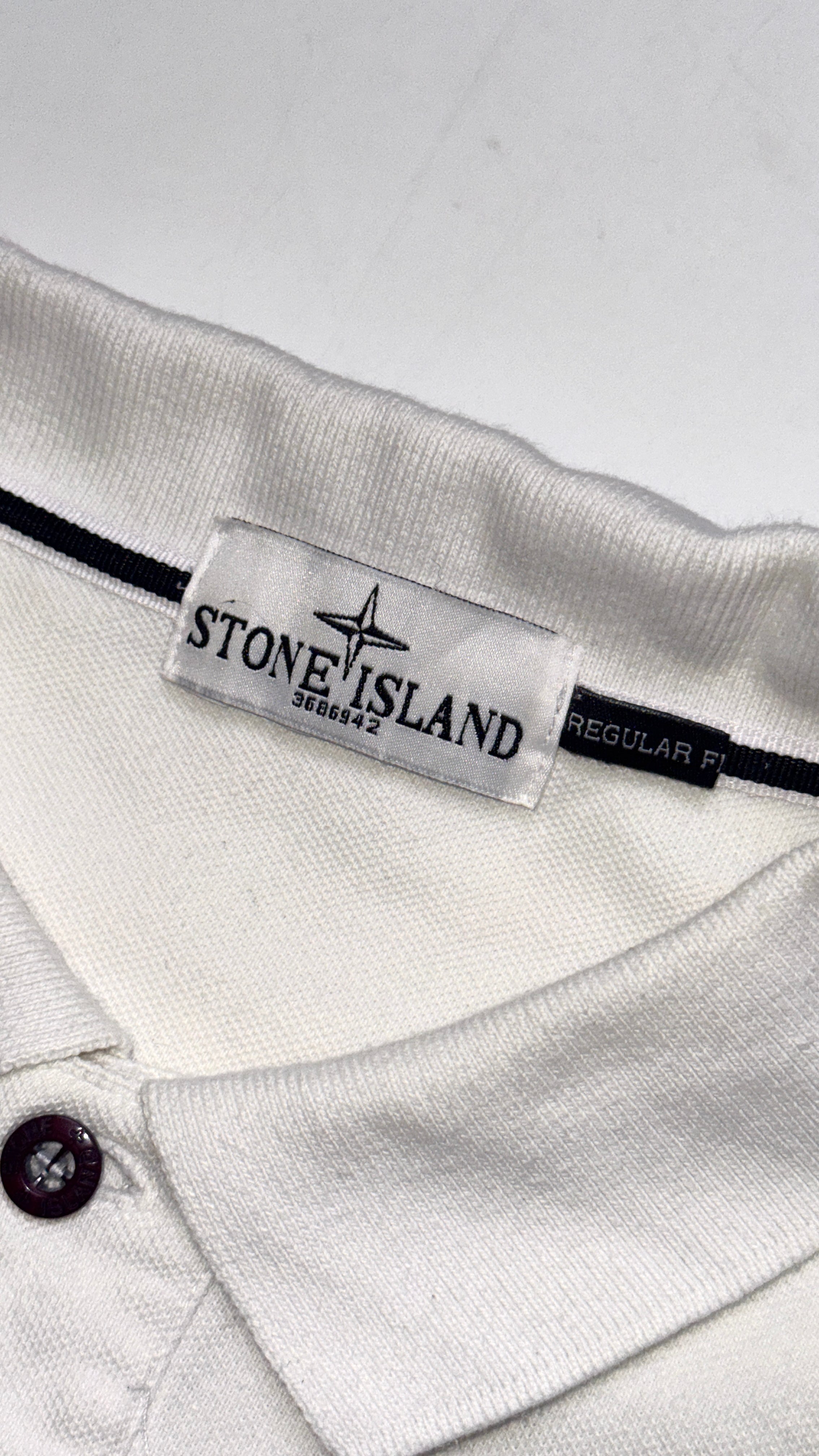 Stone Island White Polo T shirt