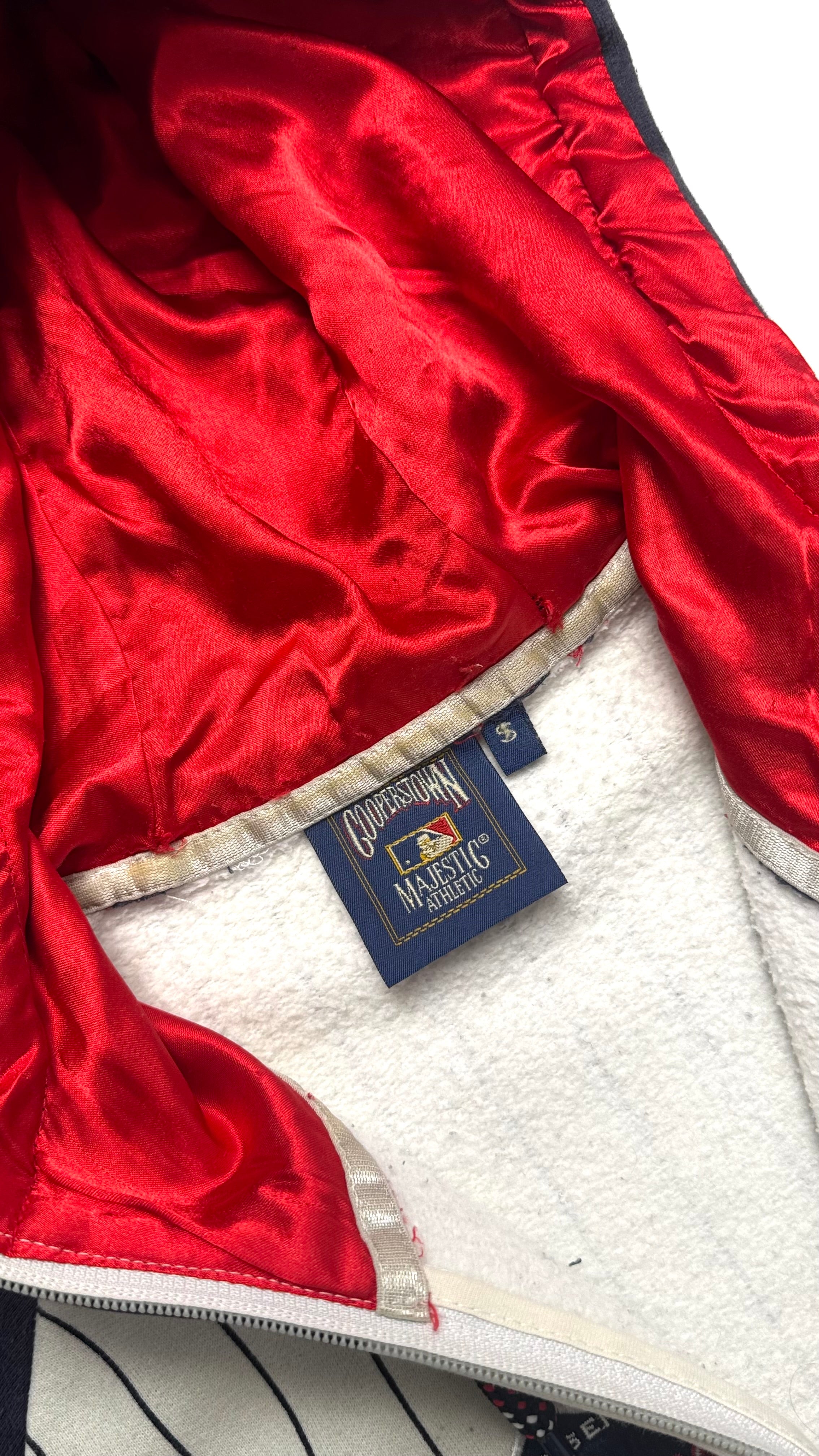 90s Vintage Red Boston Sox Baseball Zip Up Jacket