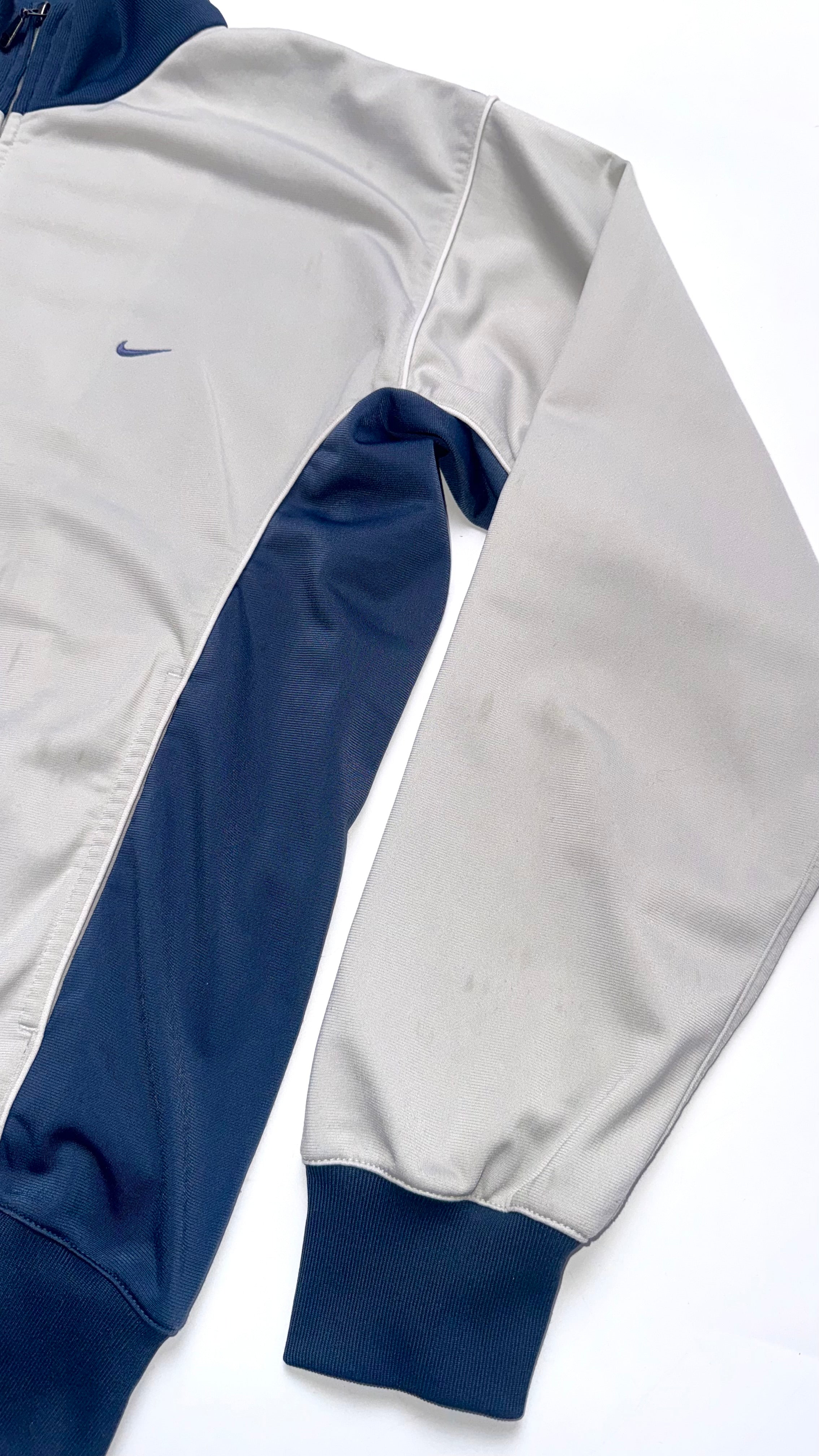 2000s Nike Light Grey/Blue Track Jacket