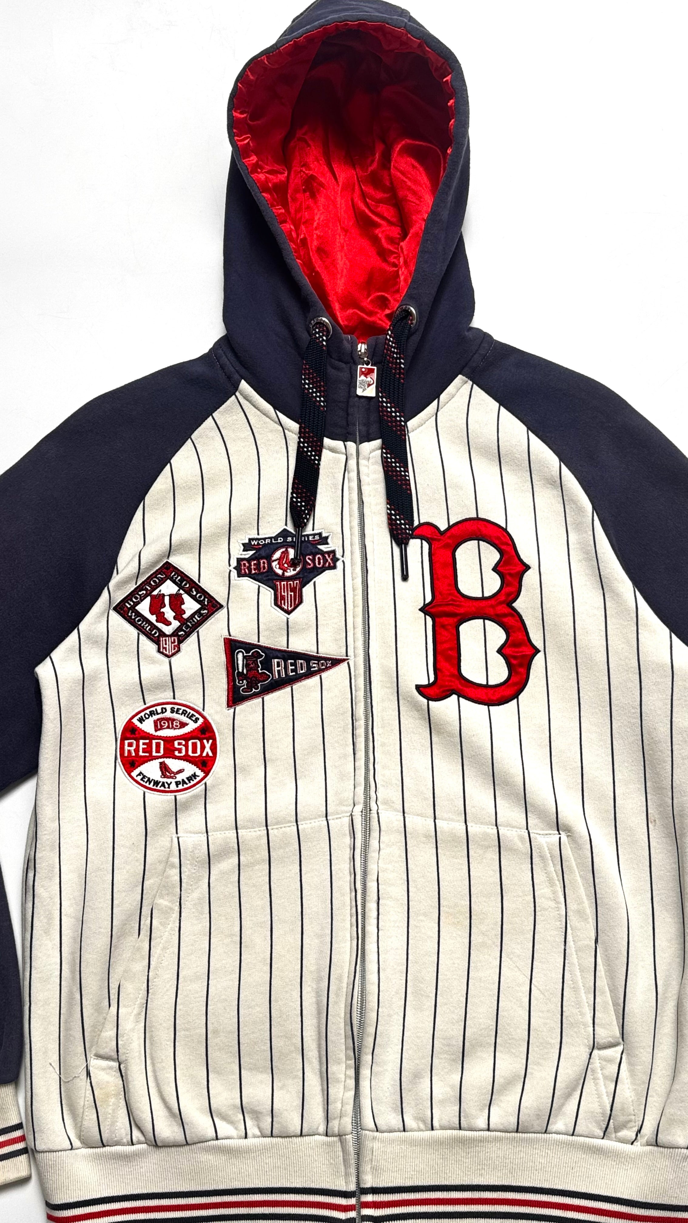 90s Vintage Red Boston Sox Baseball Zip Up Jacket
