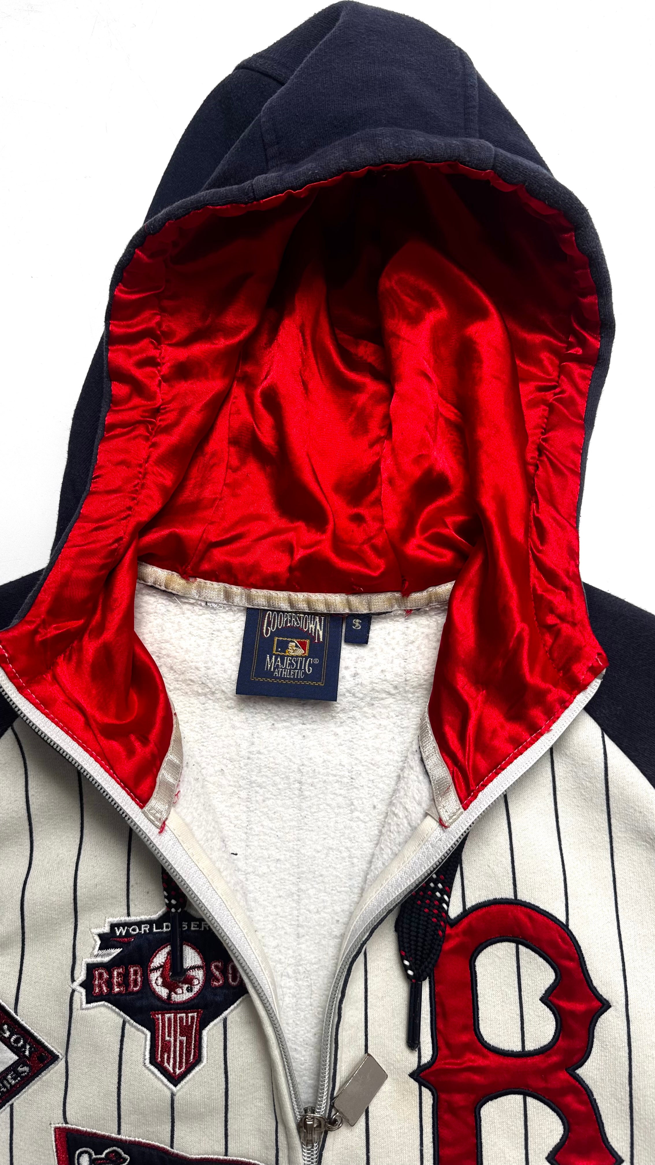 90s Vintage Red Boston Sox Baseball Zip Up Jacket