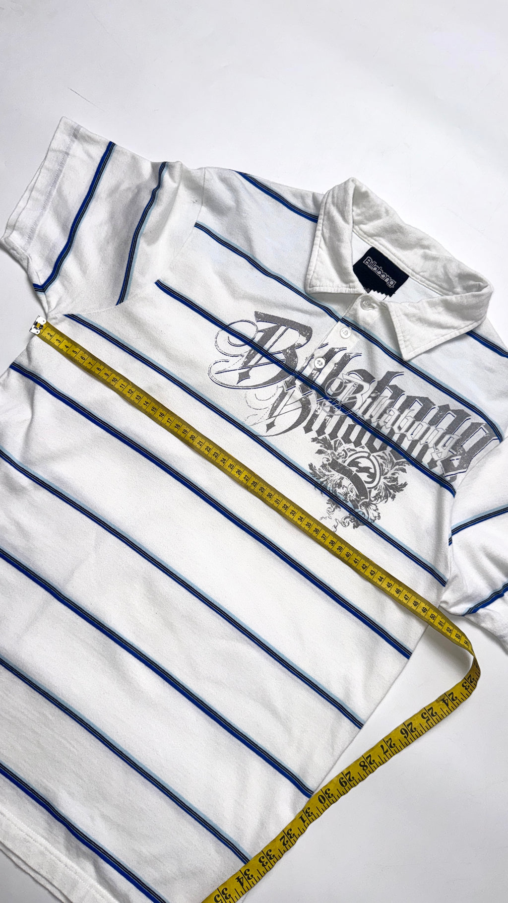 Y2k Billabong Striped Polo T Shirt