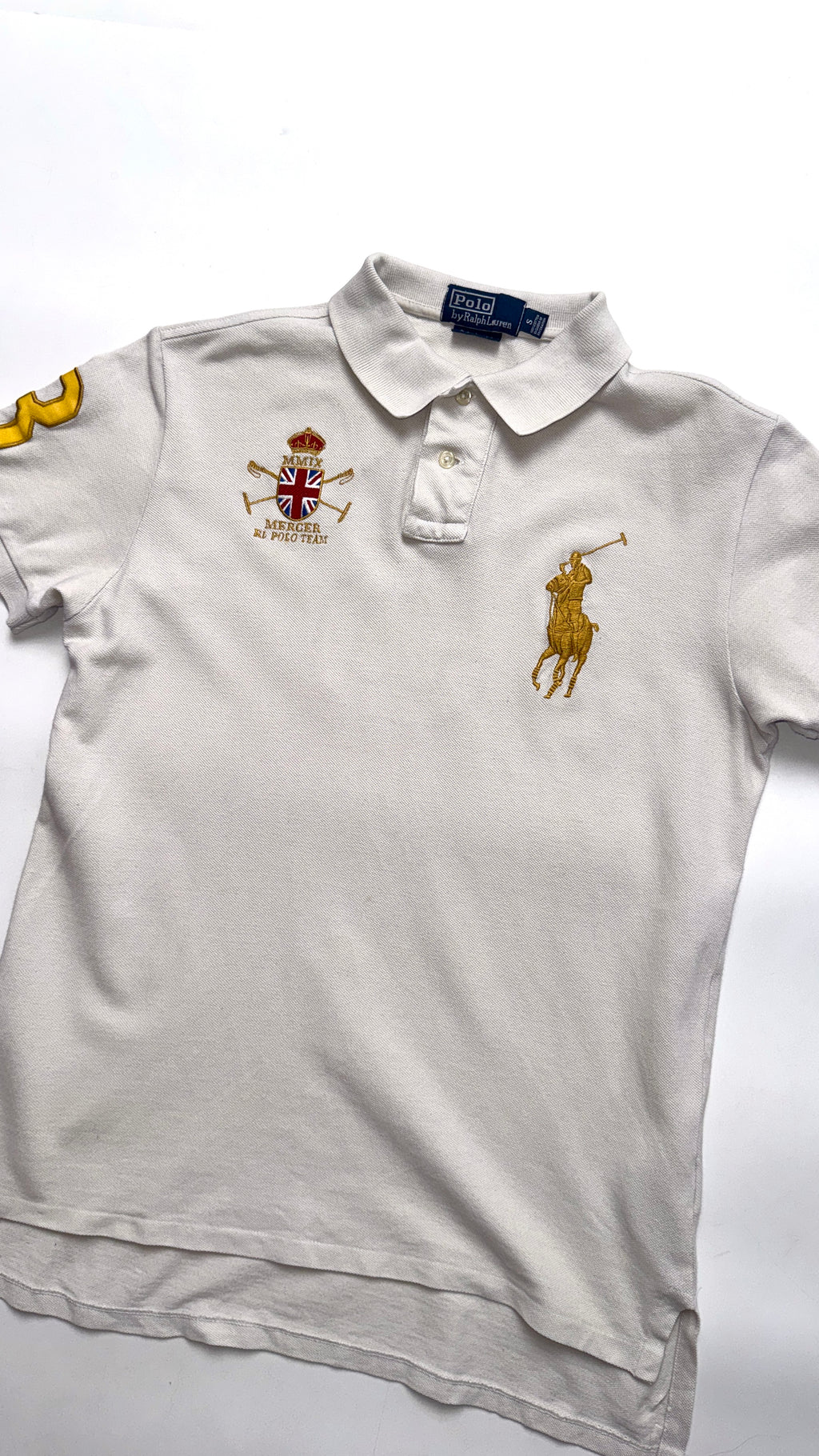 Vintage White/Gold Ralph Lauren Polo shirt