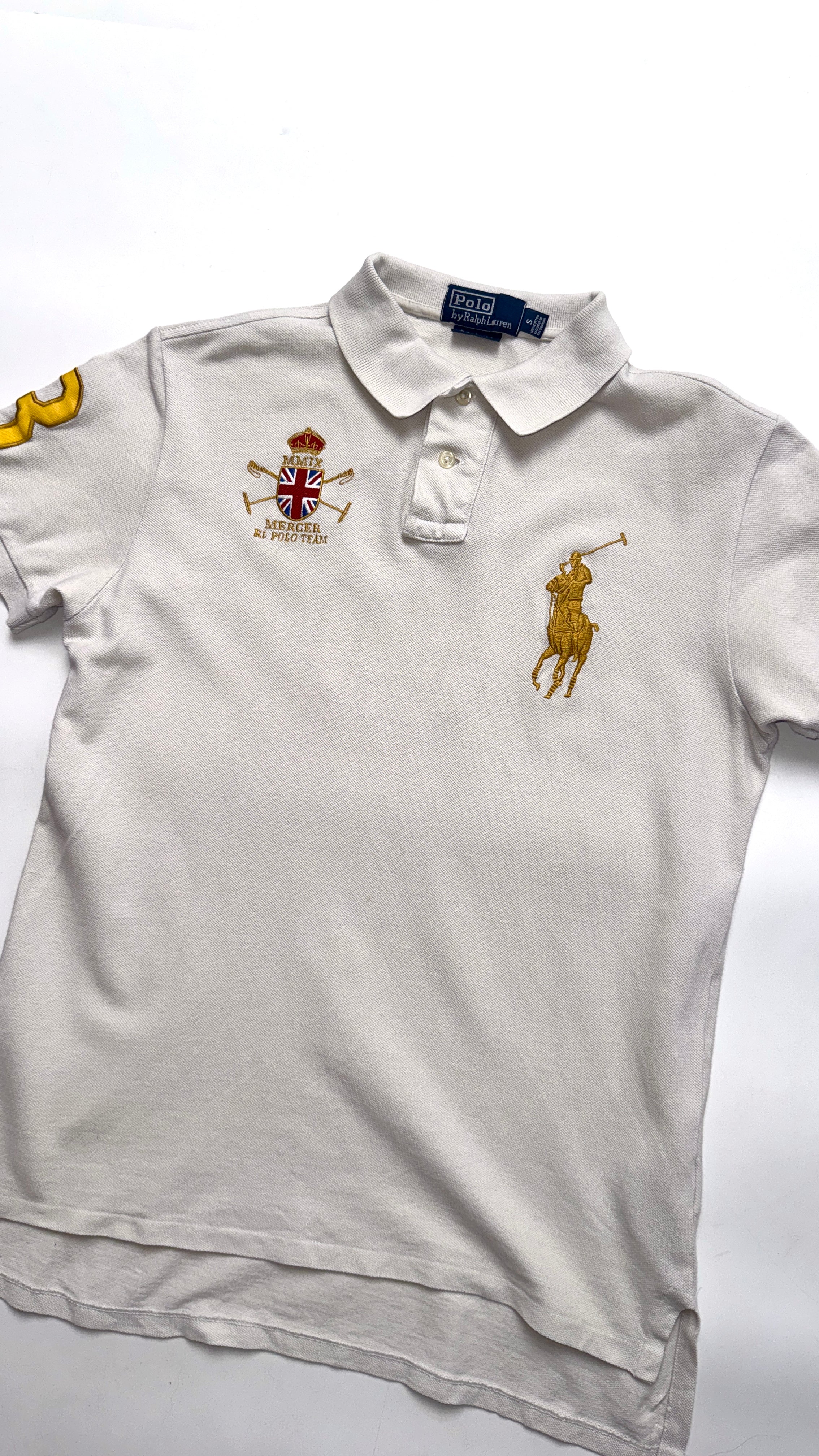 Vintage White/Gold Ralph Lauren Polo shirt