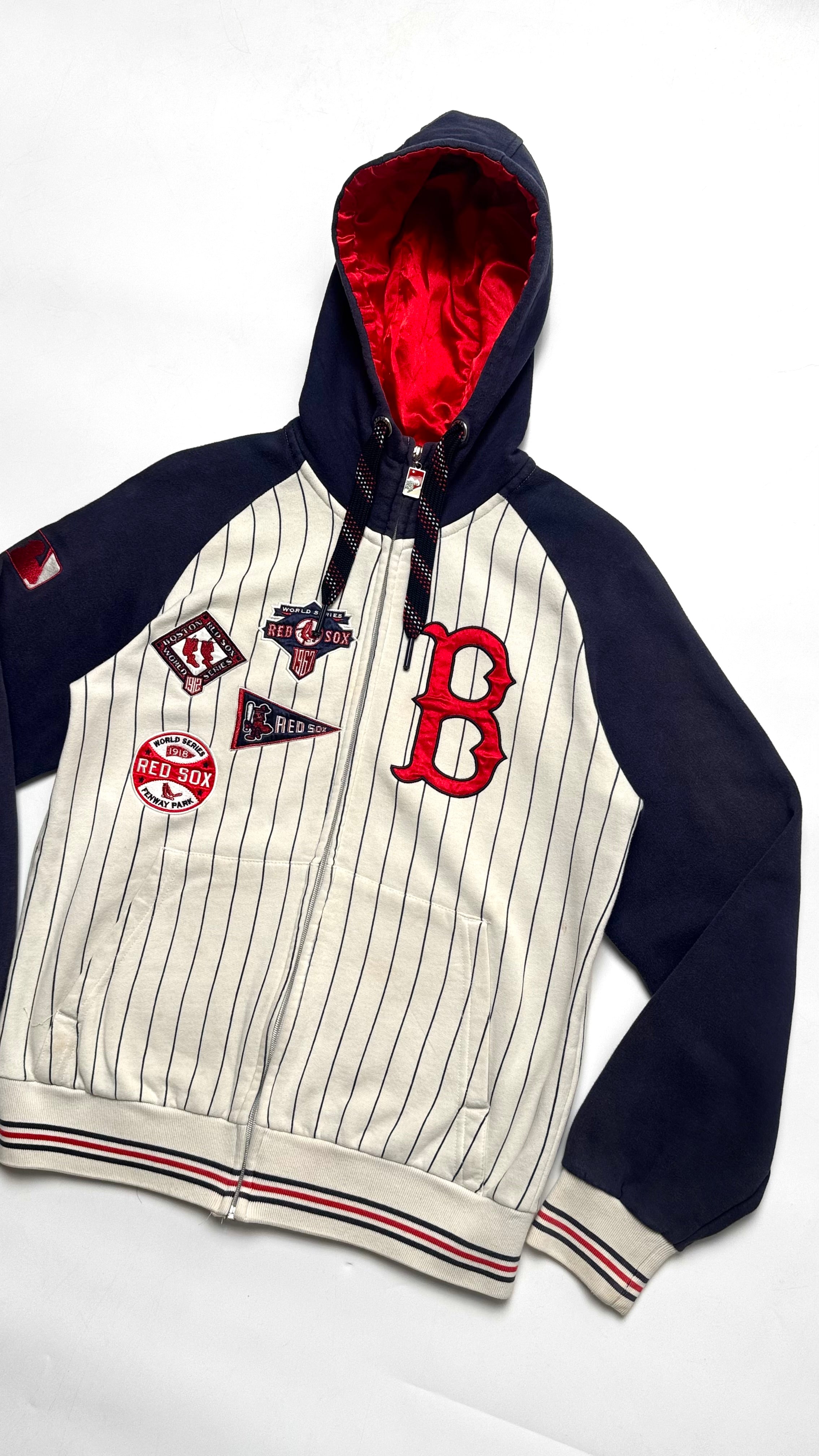 90s Vintage Red Boston Sox Baseball Zip Up Jacket
