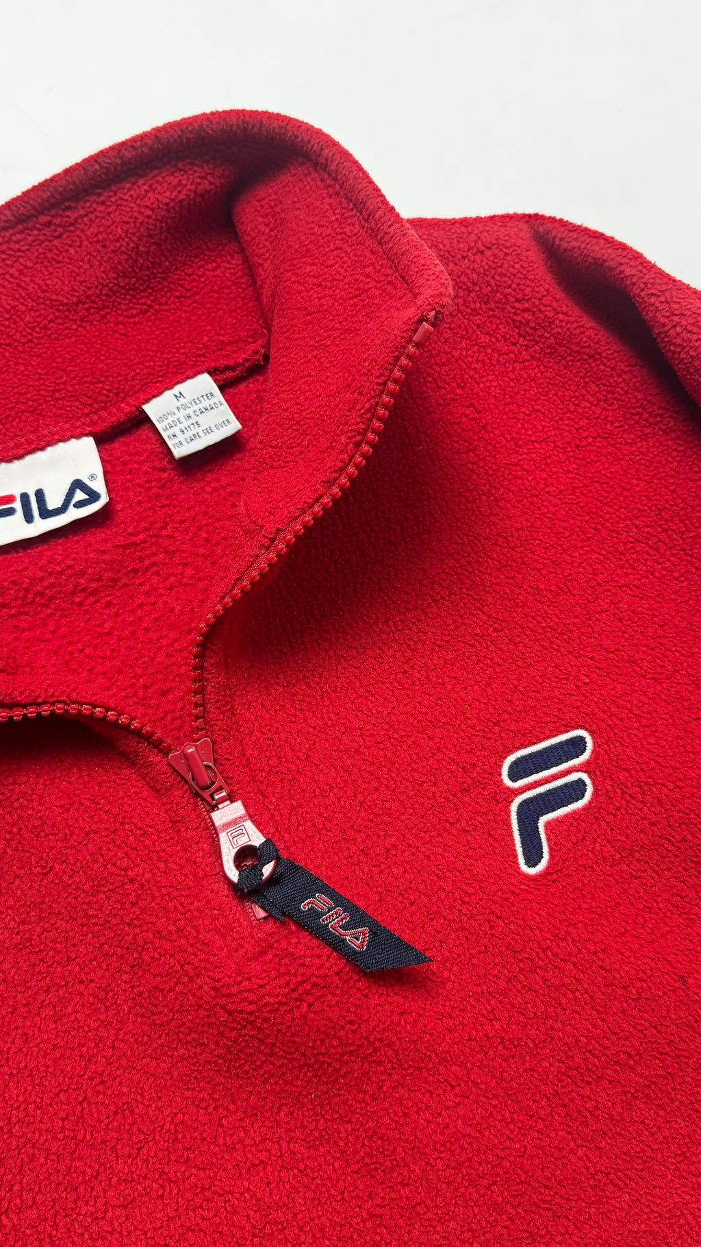Y2k FILA Red Heavy Fleece