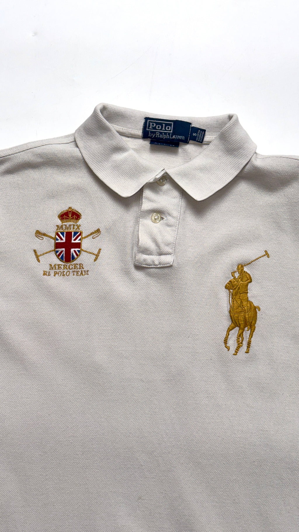 Vintage White/Gold Ralph Lauren Polo shirt
