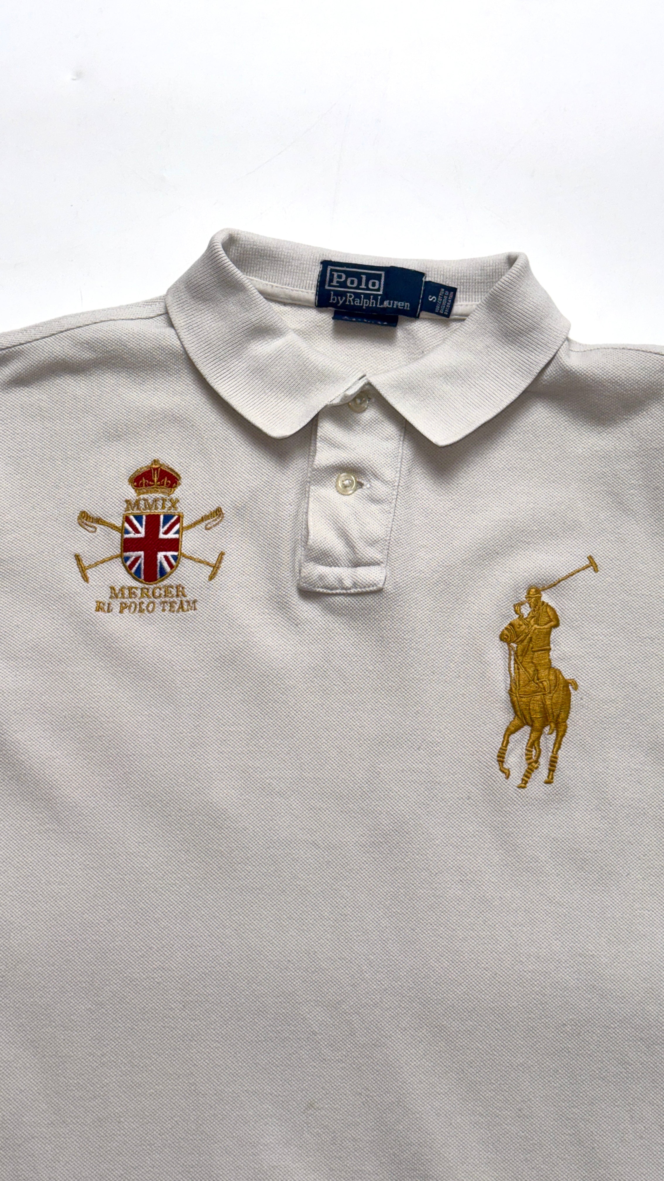 Vintage White/Gold Ralph Lauren Polo shirt