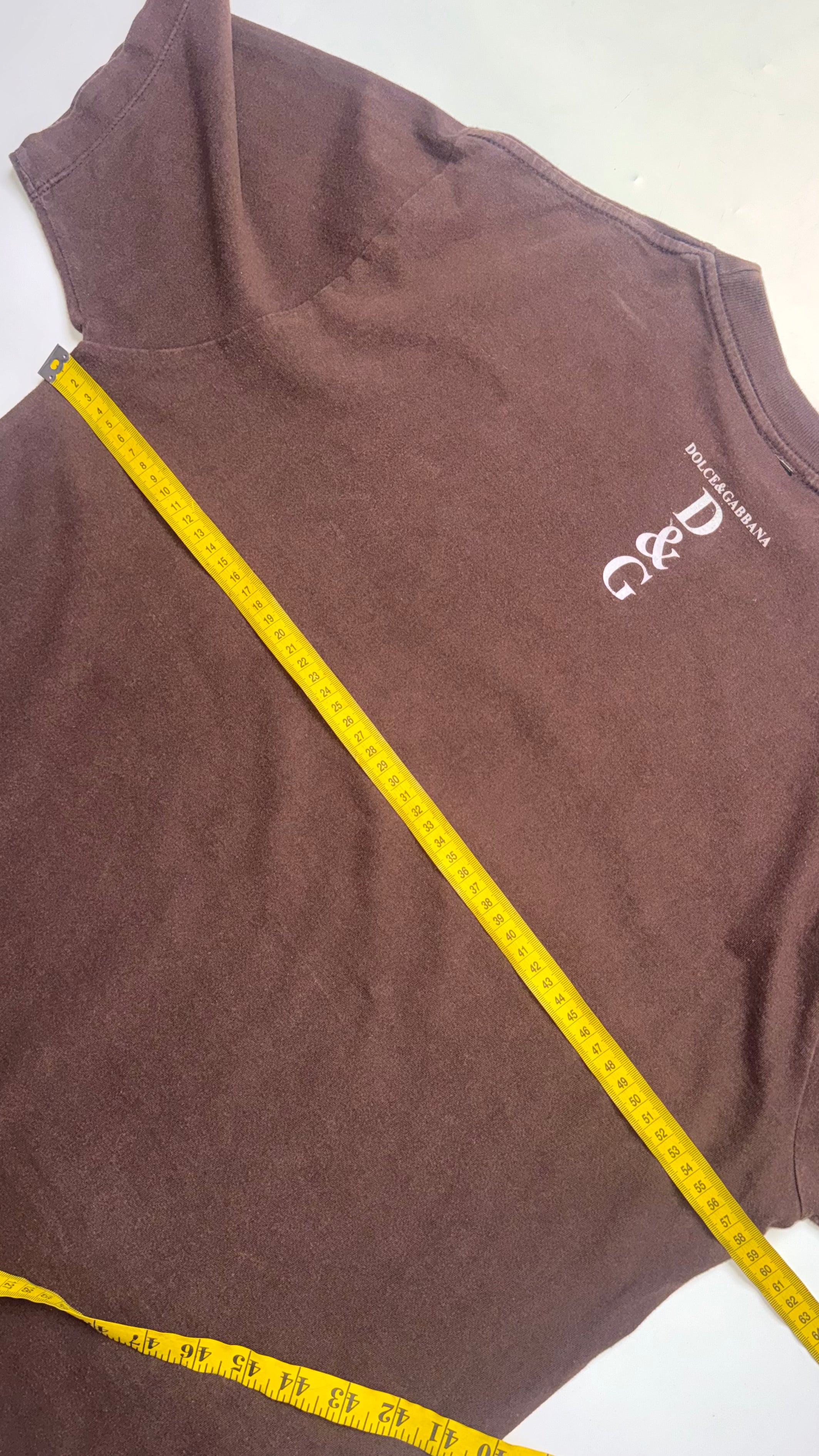 90s Dolce & Gabbana Brown Graphic T Shirt