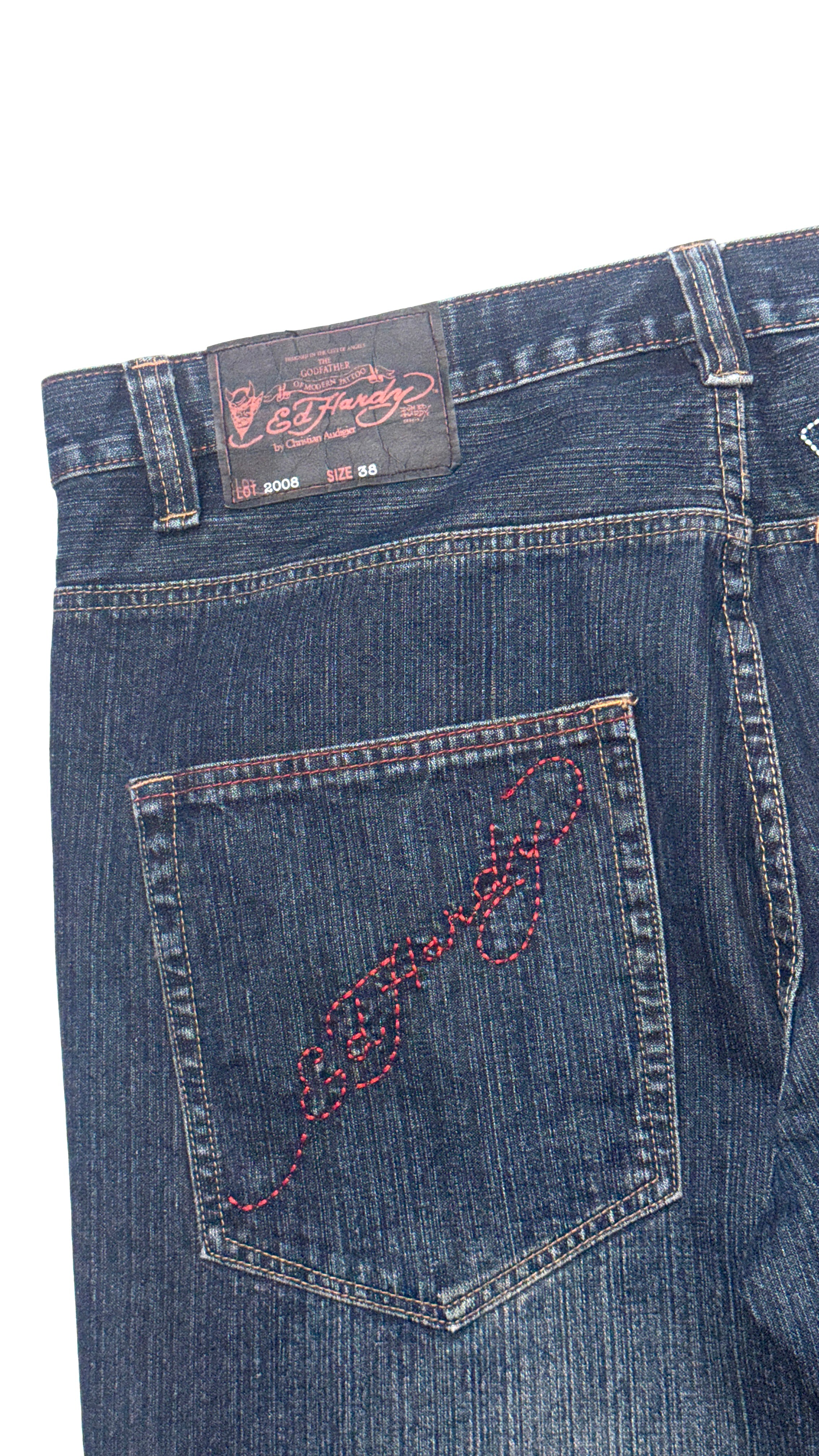 2000s Ed Hard “SKULL” Baggy Jeans