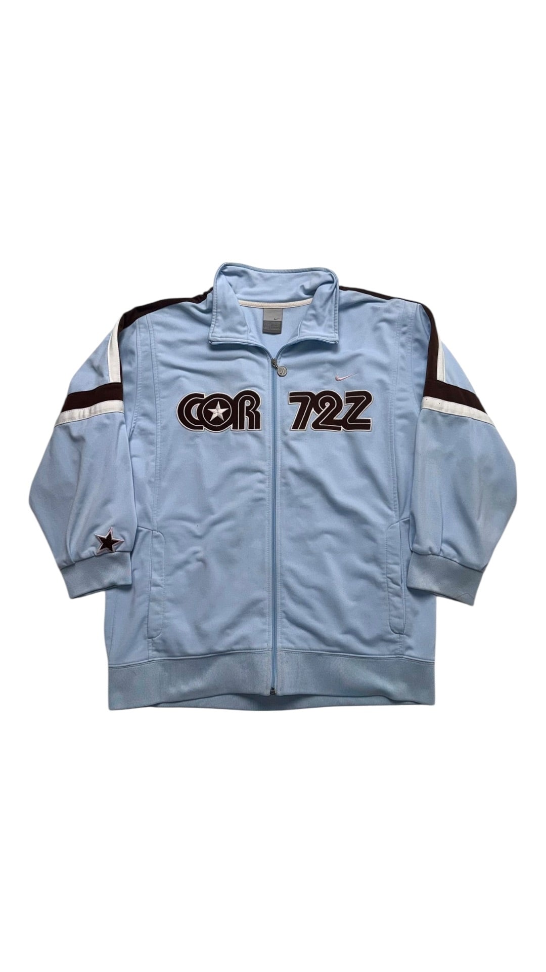 2000s Nike Cortez Baby Blue Track Jacket