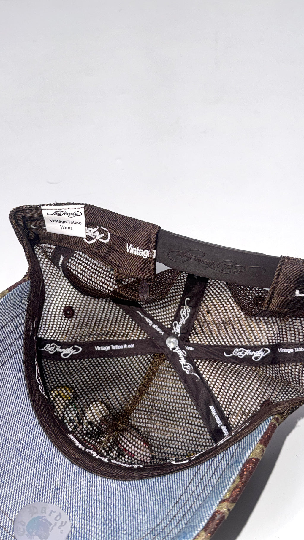 Y2K Ed hardy “Brown Heart Skull” Cap