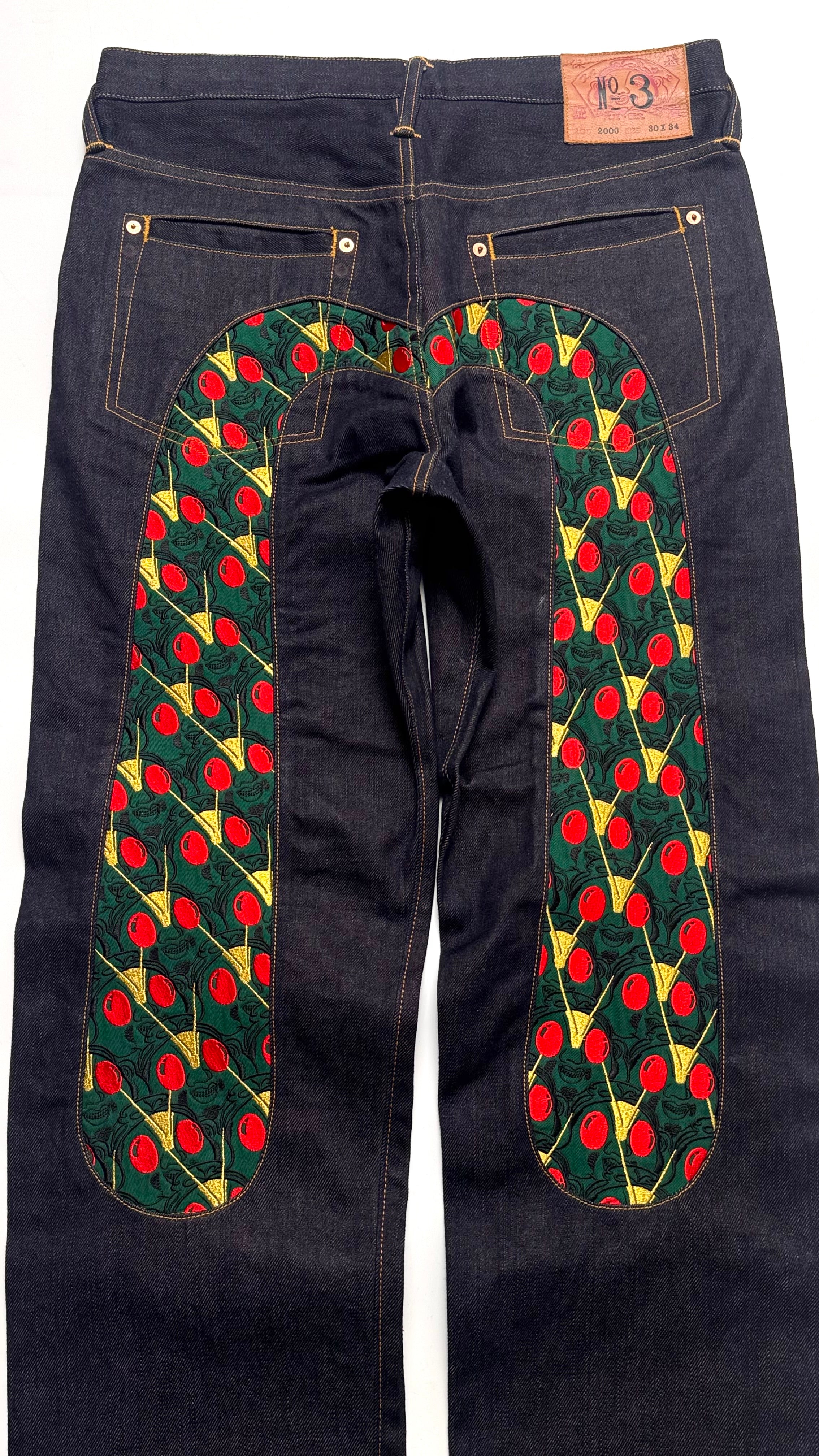Vintage Evisu Daicock Straight Fit Jeans Lot 2000