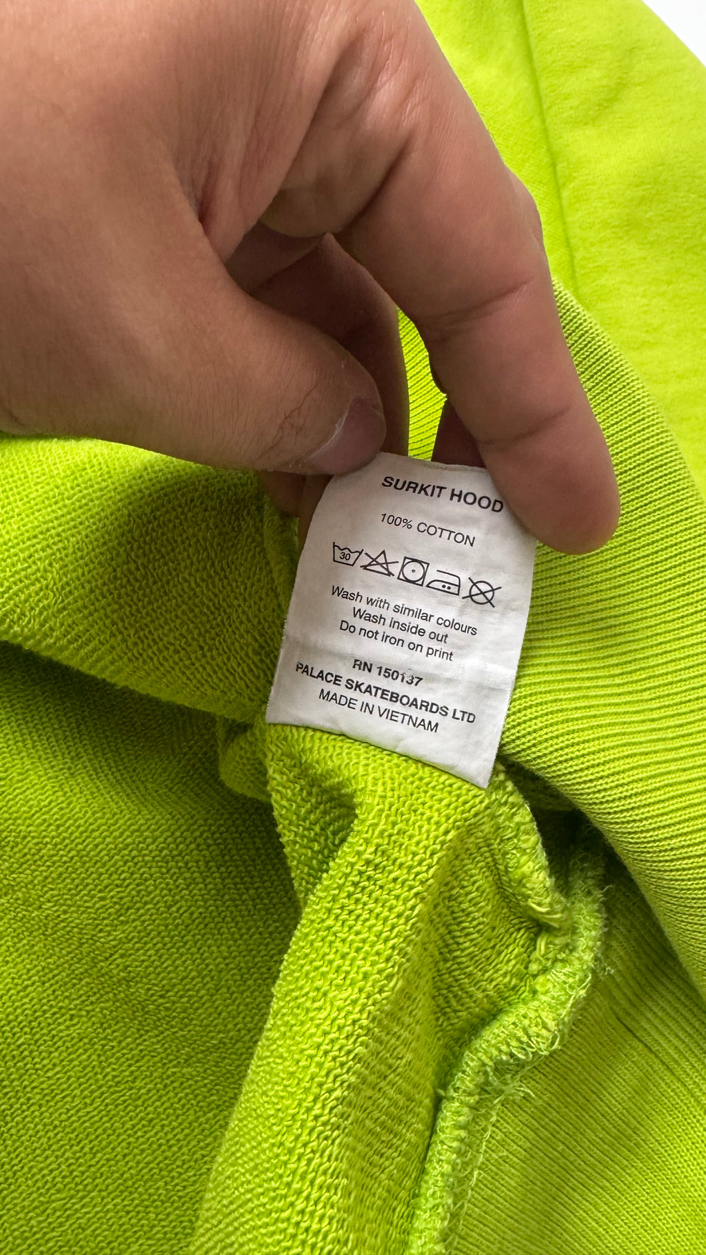 2018 Palace Lime Green Surkit Hoodie
