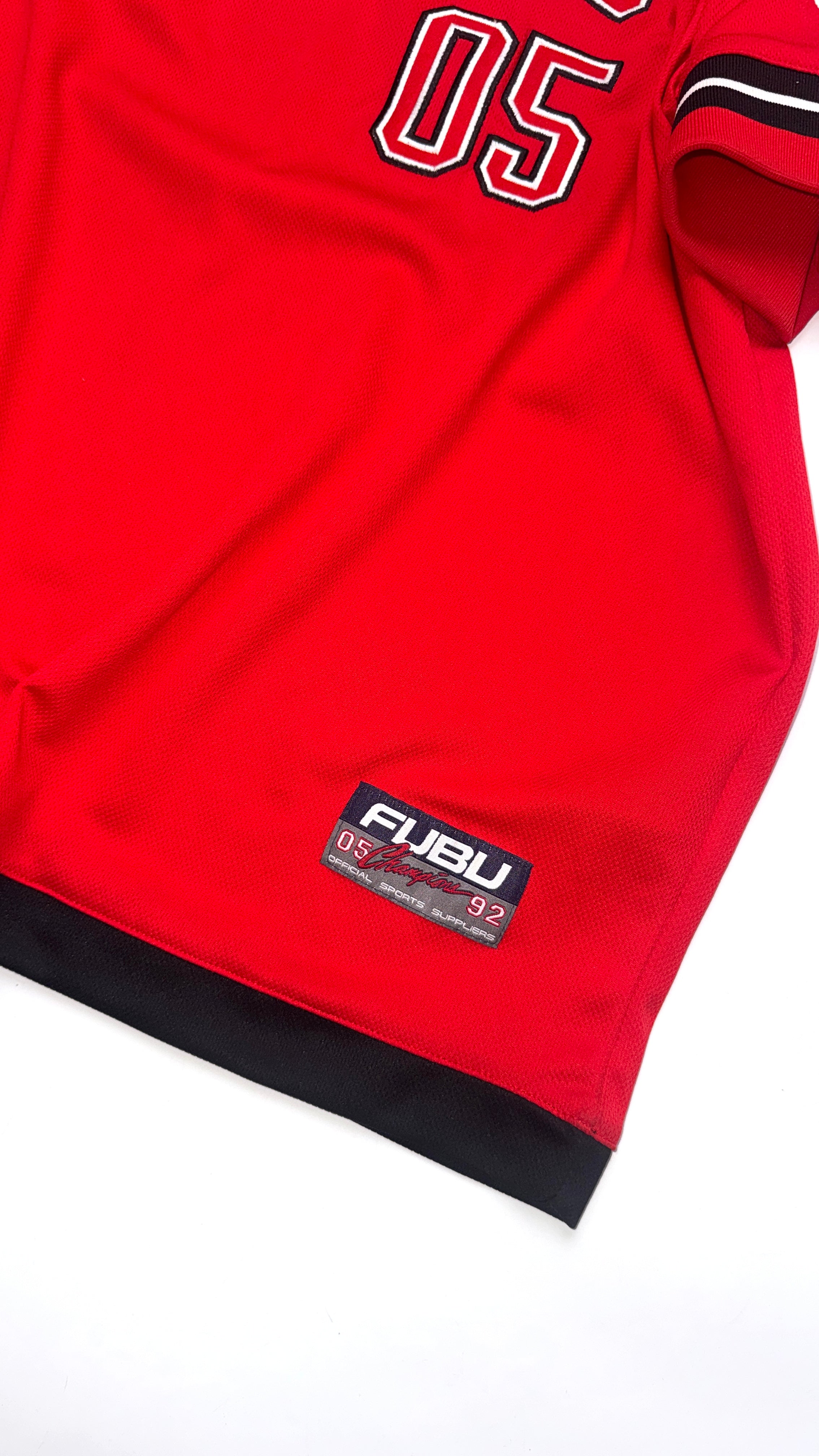 2000s FUBU Red Jersey “QUEENS”