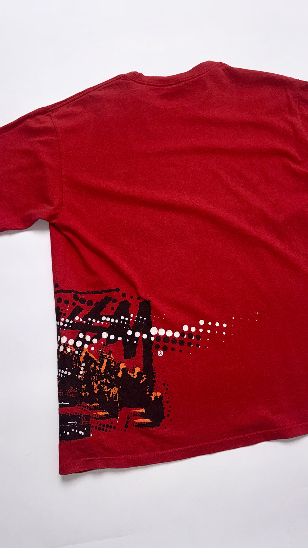 90s Red Stussy Graphic T Shirt