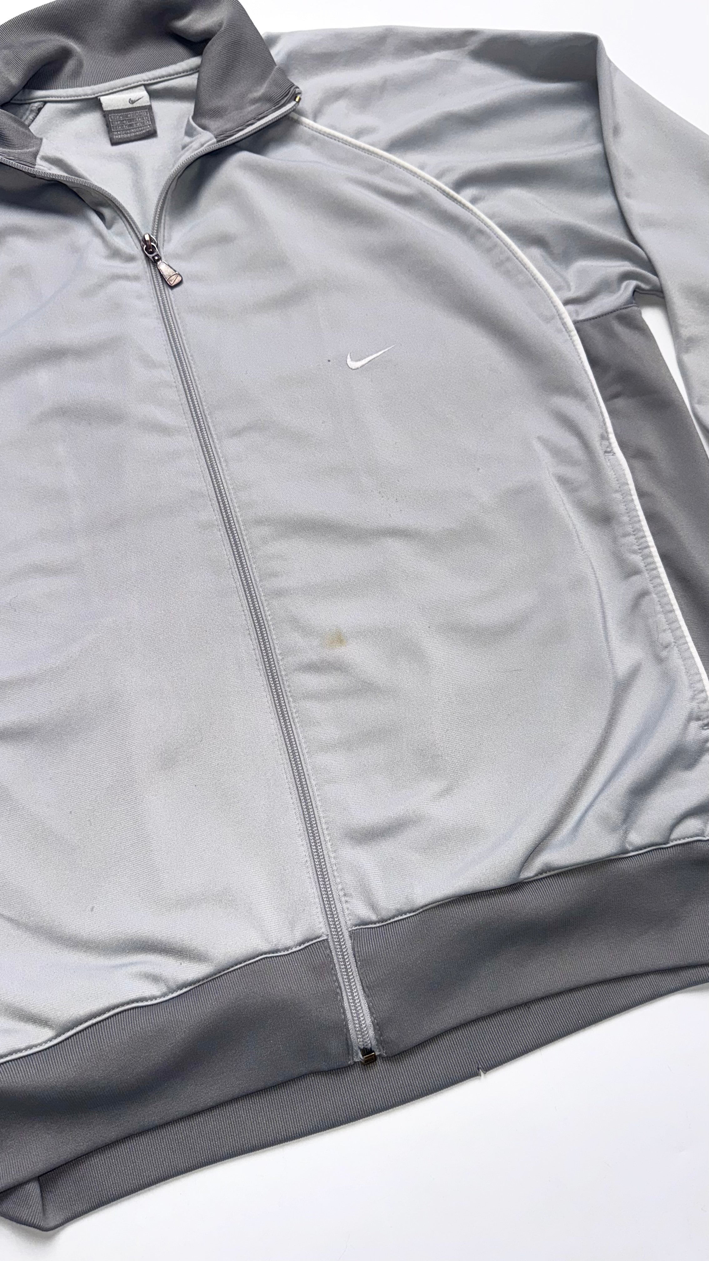 2000s Nike Light Grey Track Jacket
