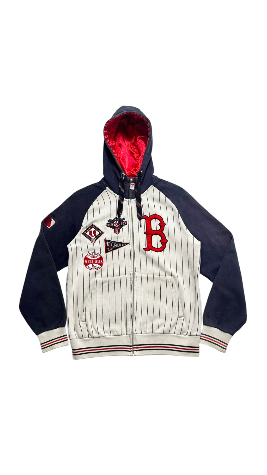90s Vintage Red Boston Sox Baseball Zip Up Jacket