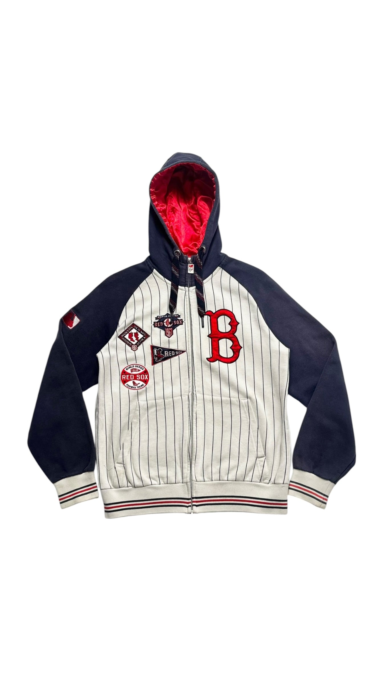 90s Vintage Red Boston Sox Baseball Zip Up Jacket