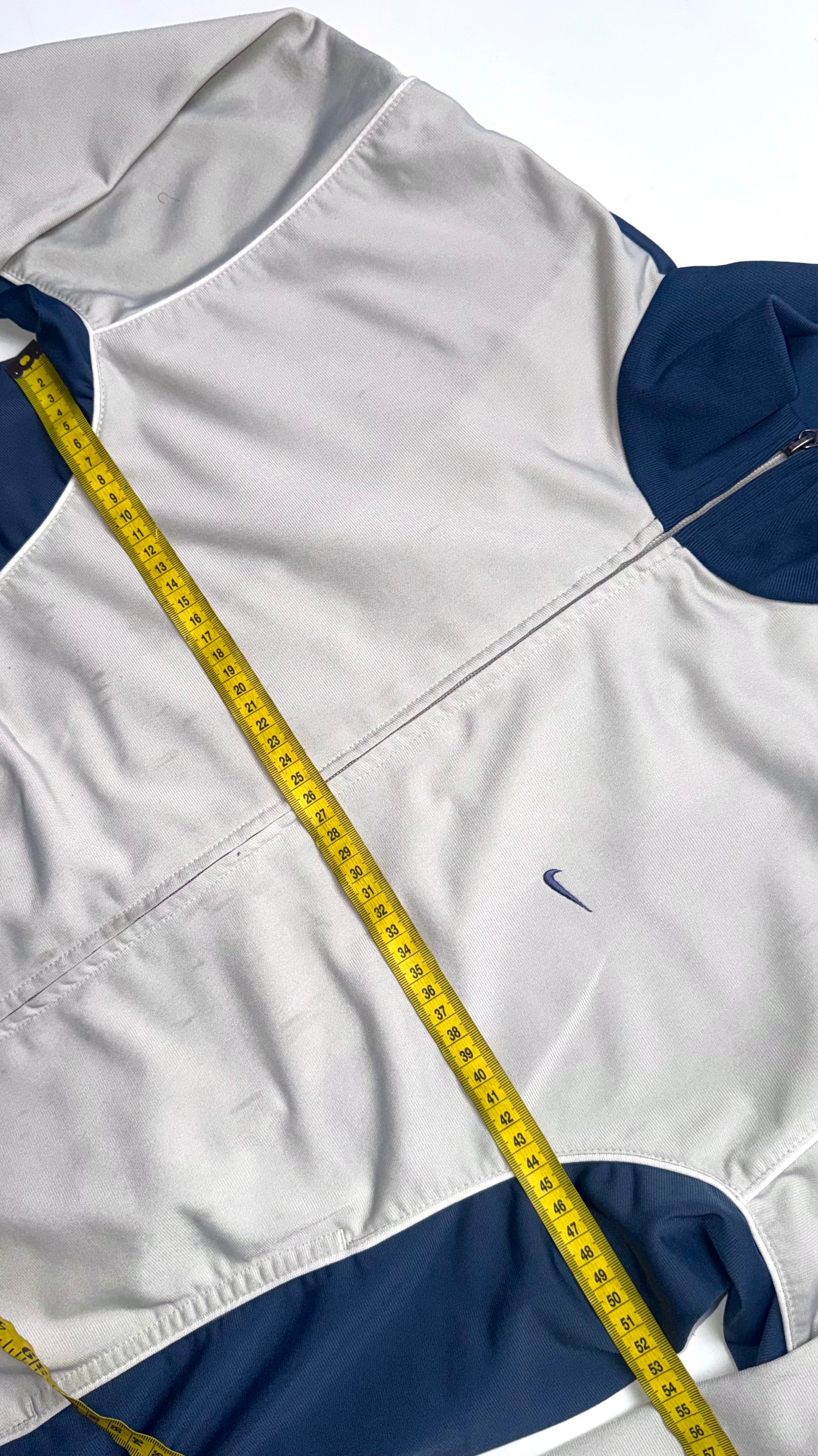 2000s Nike Light Grey/Blue Track Jacket