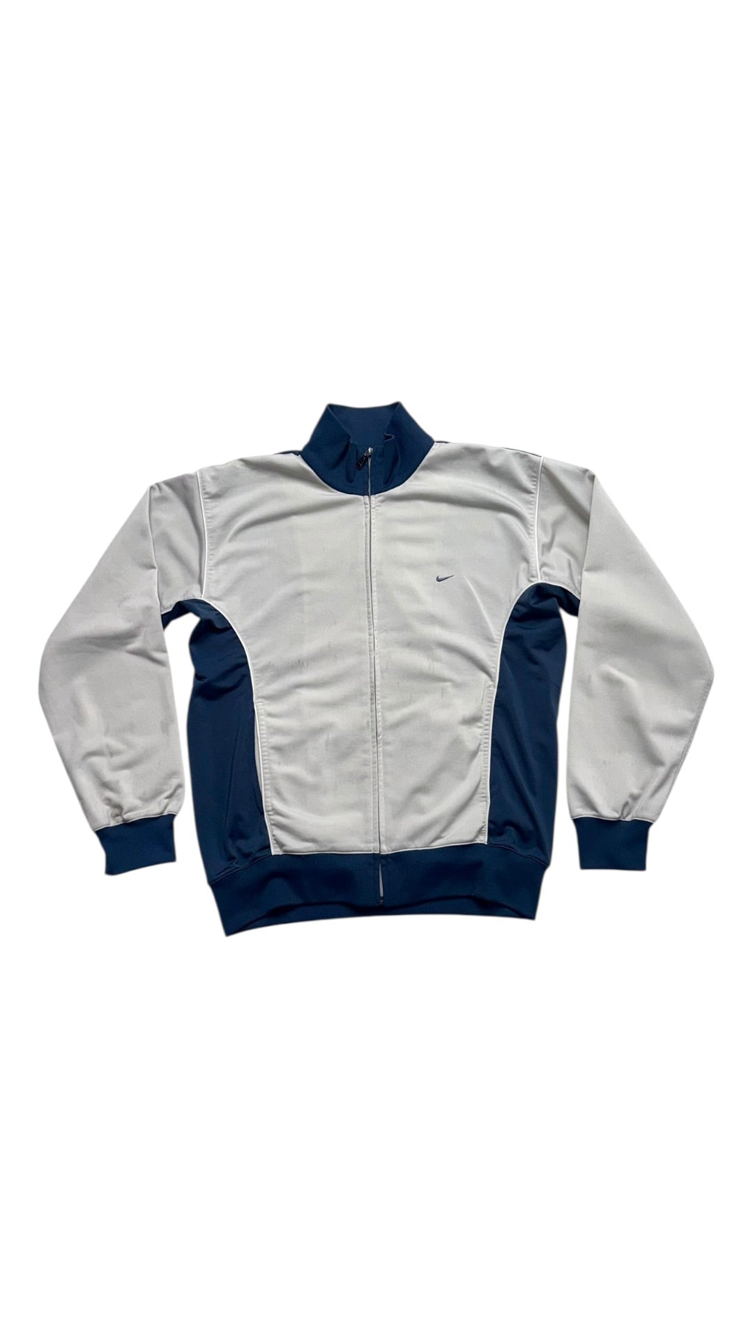 2000s Nike Light Grey/Blue Track Jacket