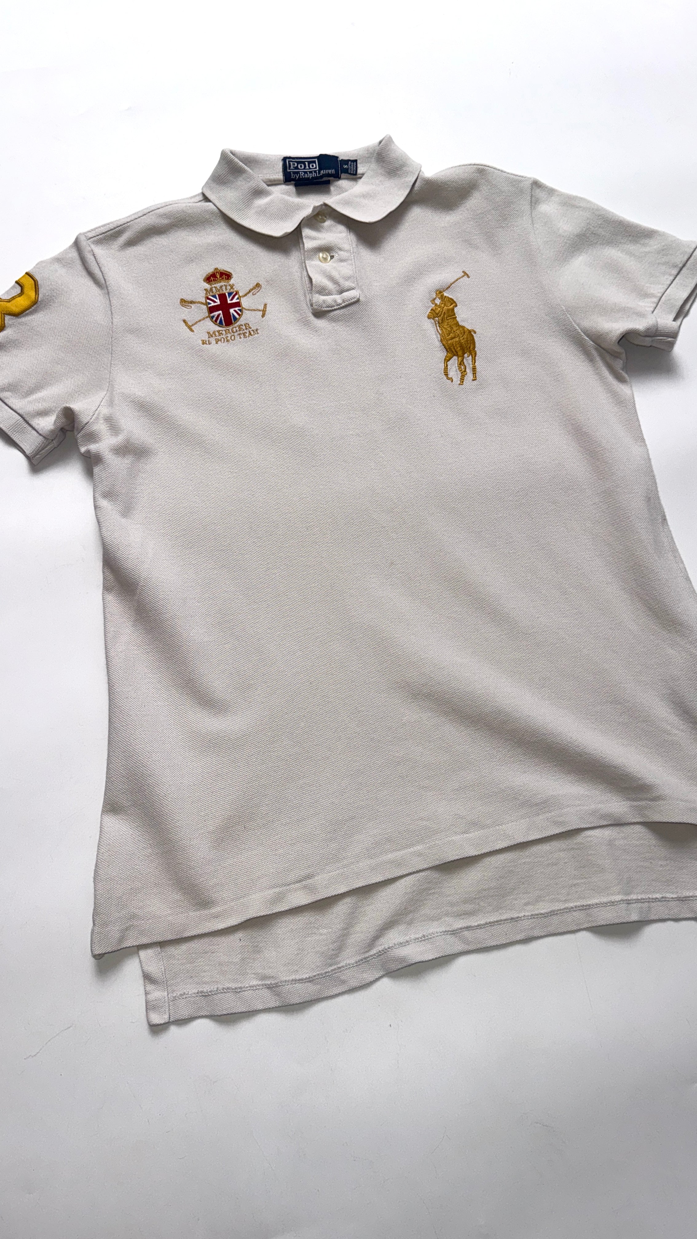 Vintage White/Gold Ralph Lauren Polo shirt