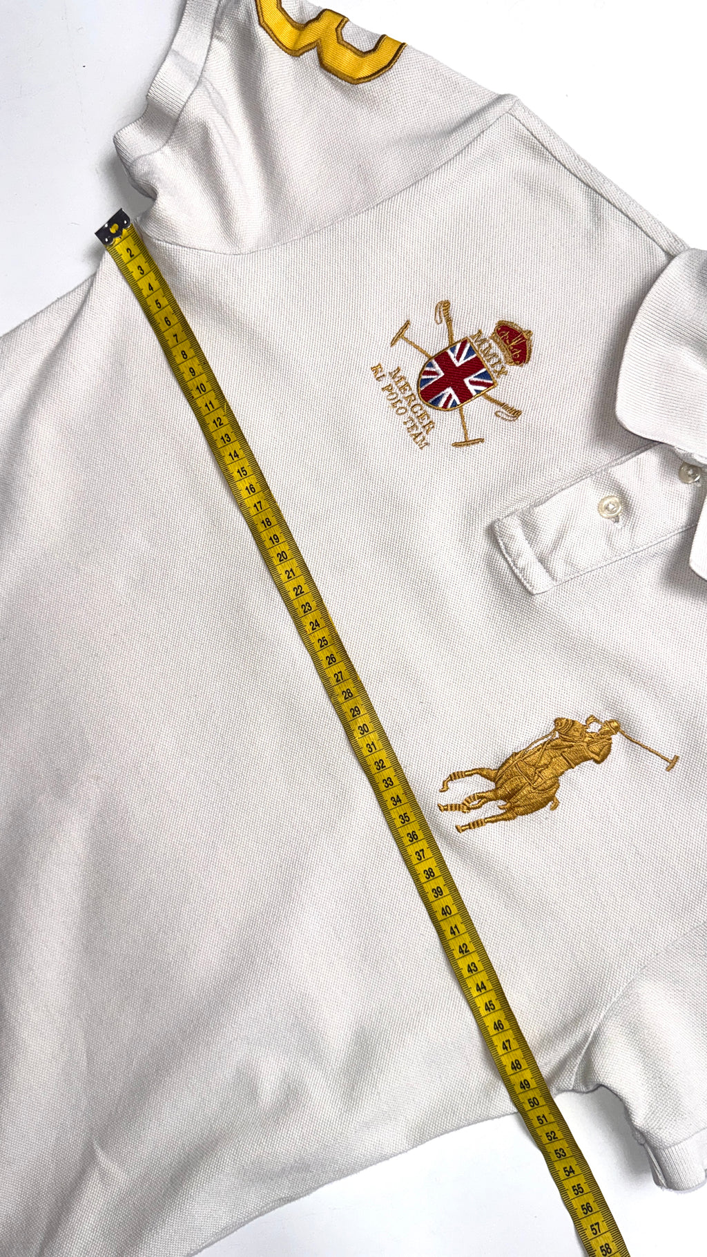 Vintage White/Gold Ralph Lauren Polo shirt