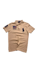 2000s Ralph Lauren Beige “USA” Polo tee
