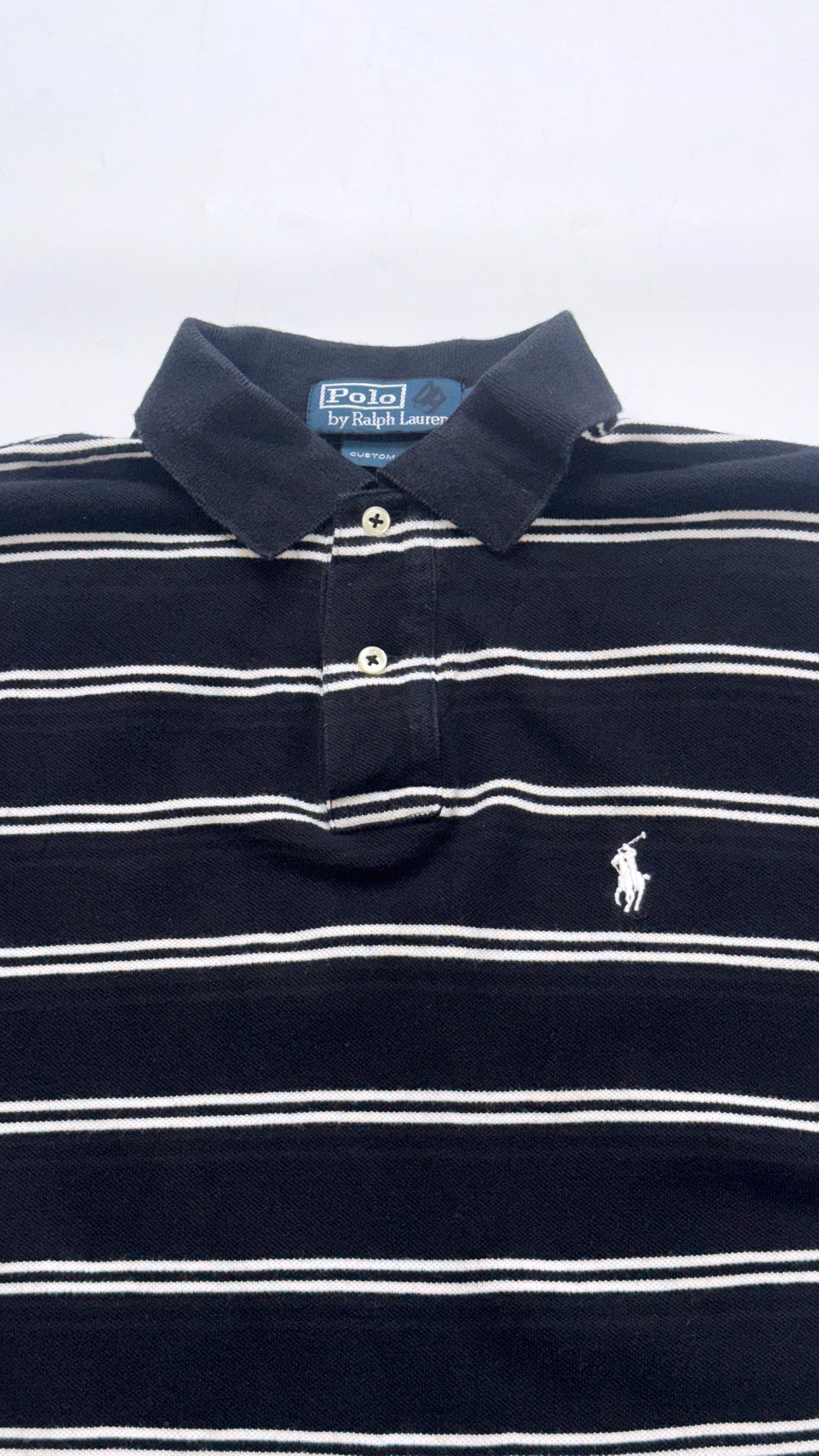Vintage Black Ralph Lauren Stripped polo shirt