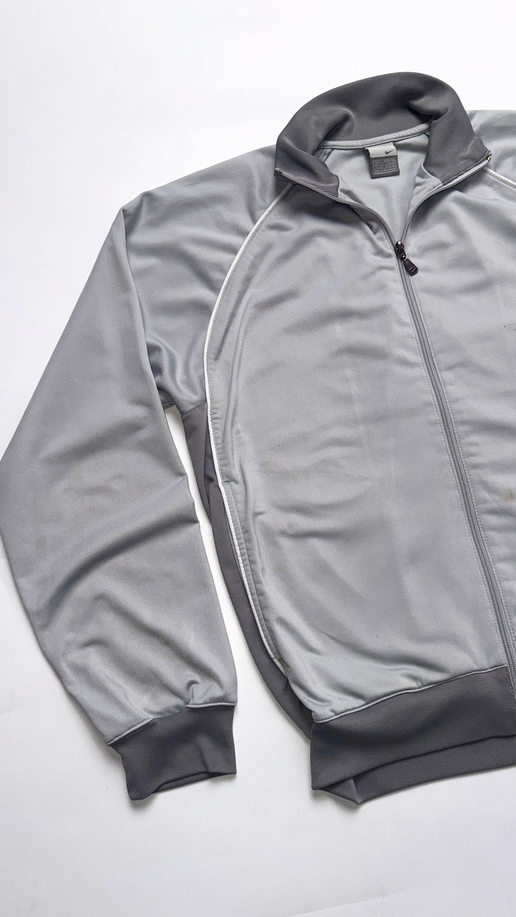 2000s Nike Light Grey Track Jacket