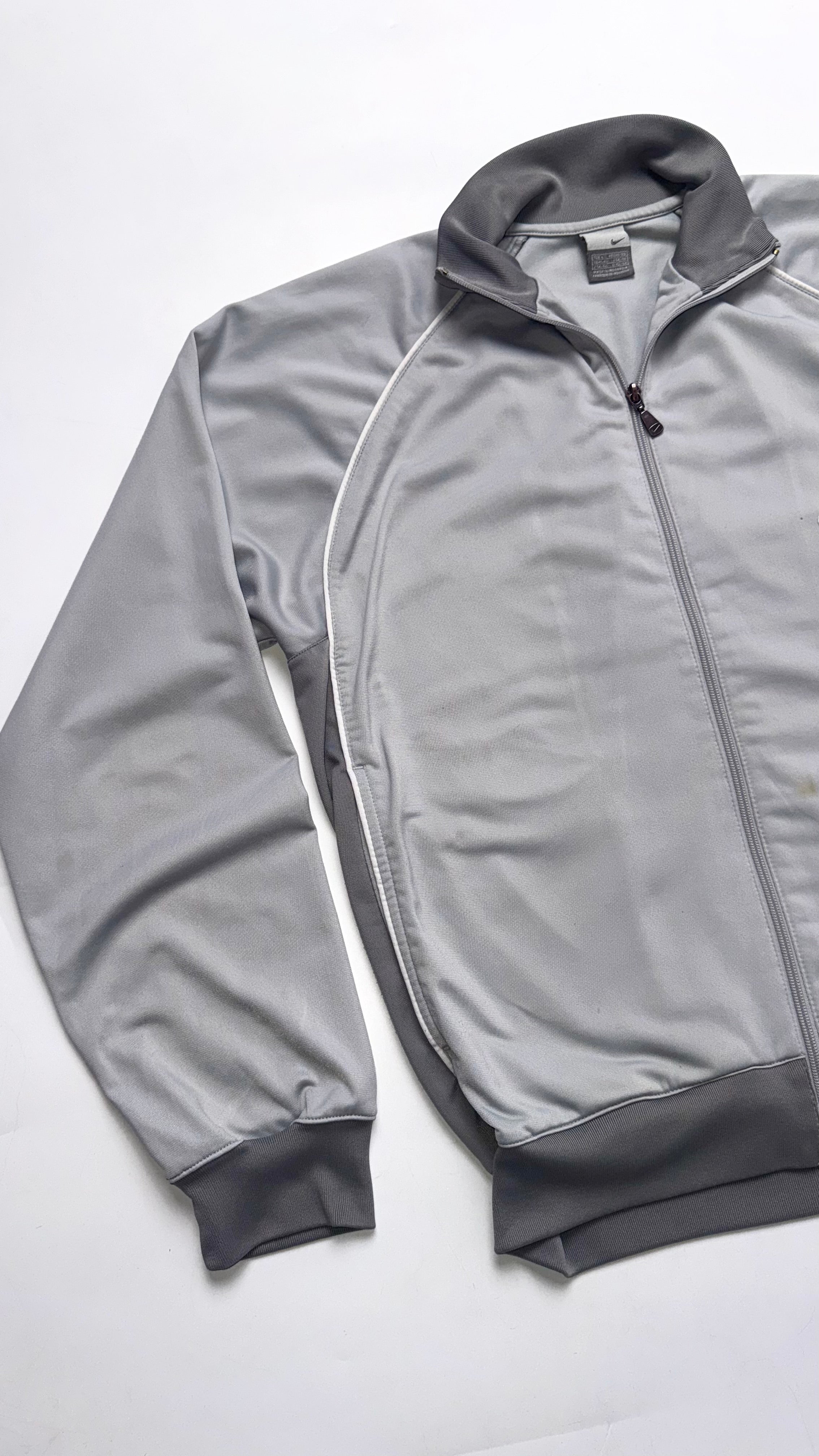 2000s Nike Light Grey Track Jacket