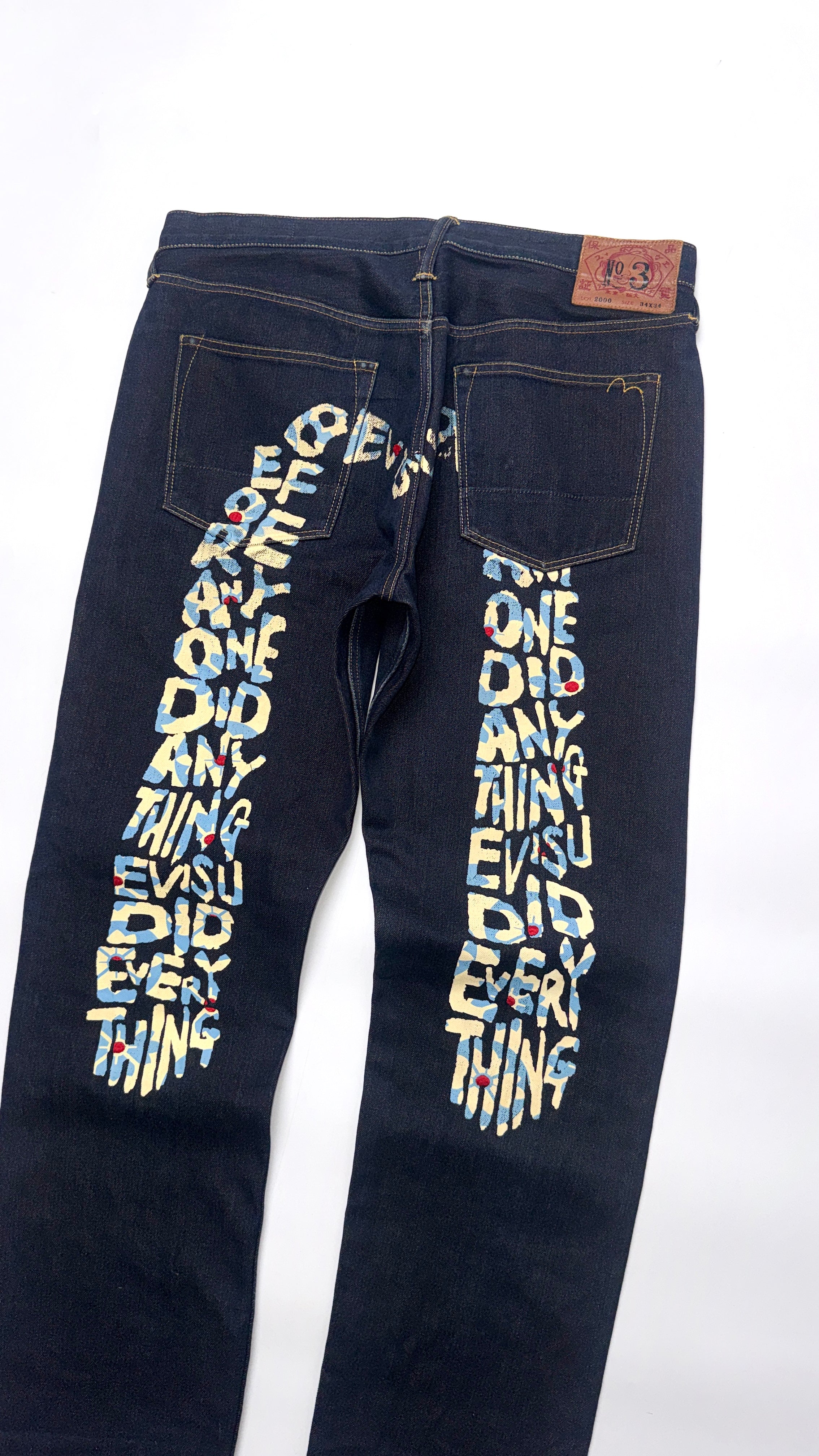 Vintage Evisu Daicock Lot 2000s No 3 Baggy Jeans