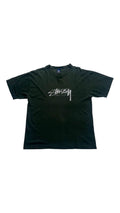Vintage 90s Faded/Thrashed Dark Green Stussy T shirt