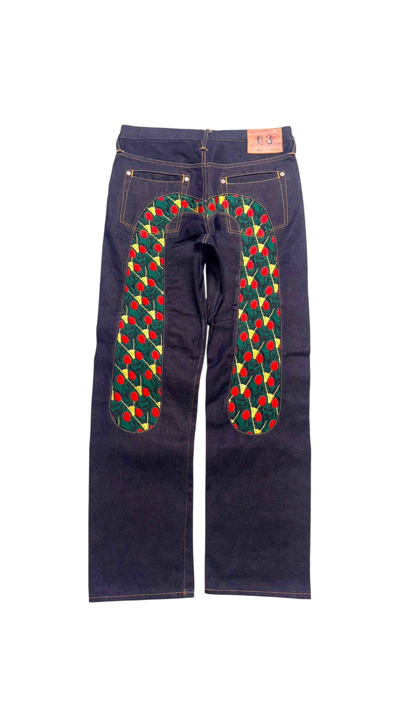 Vintage Evisu Daicock Straight Fit Jeans Lot 2000